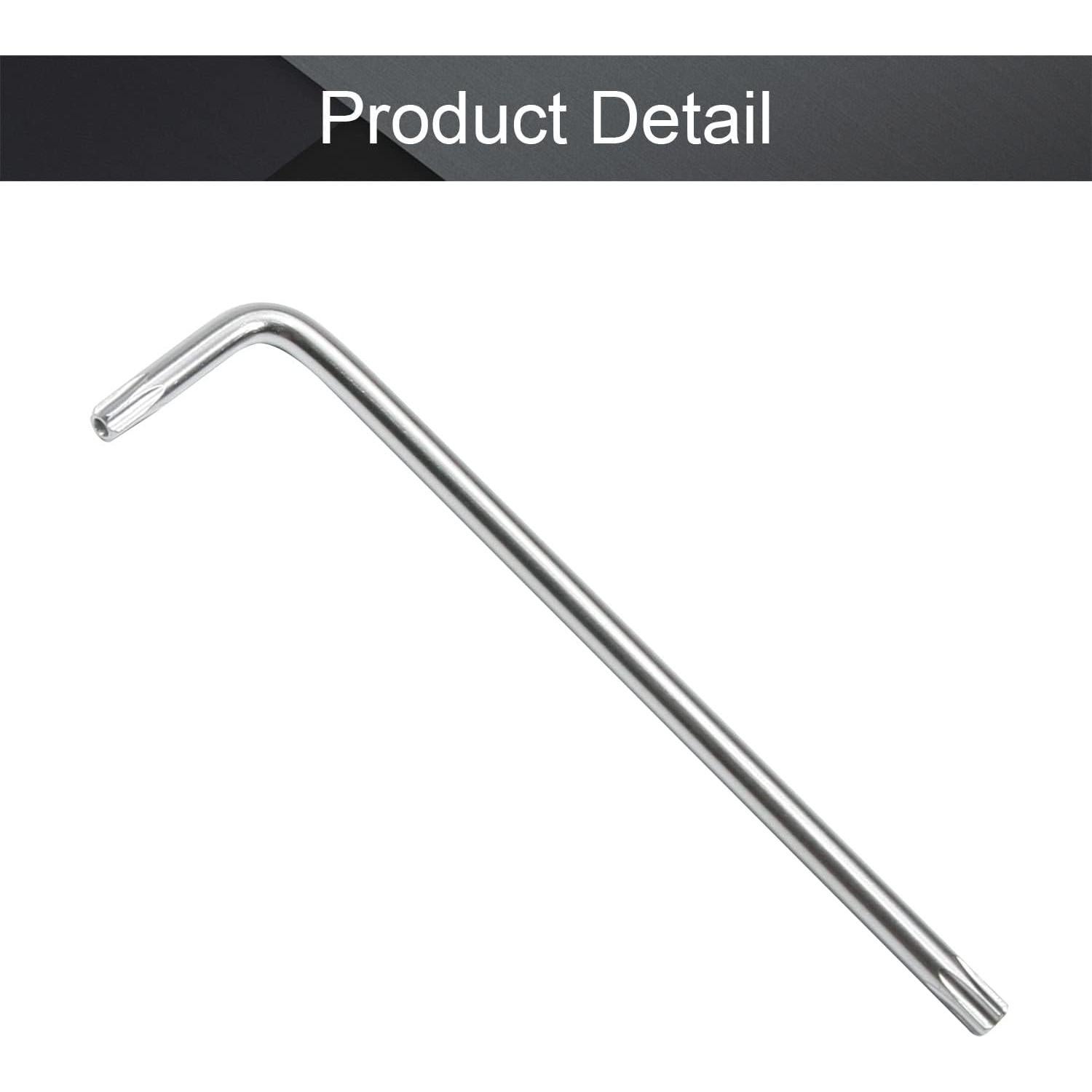 Llave de Bit Torx T27 Utoolmart en L Acabado Níquel 115mm