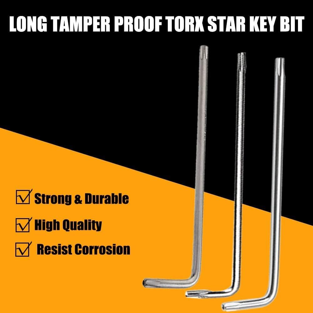 Llave de Bit Torx T27 Utoolmart en L Acabado Níquel 115mm