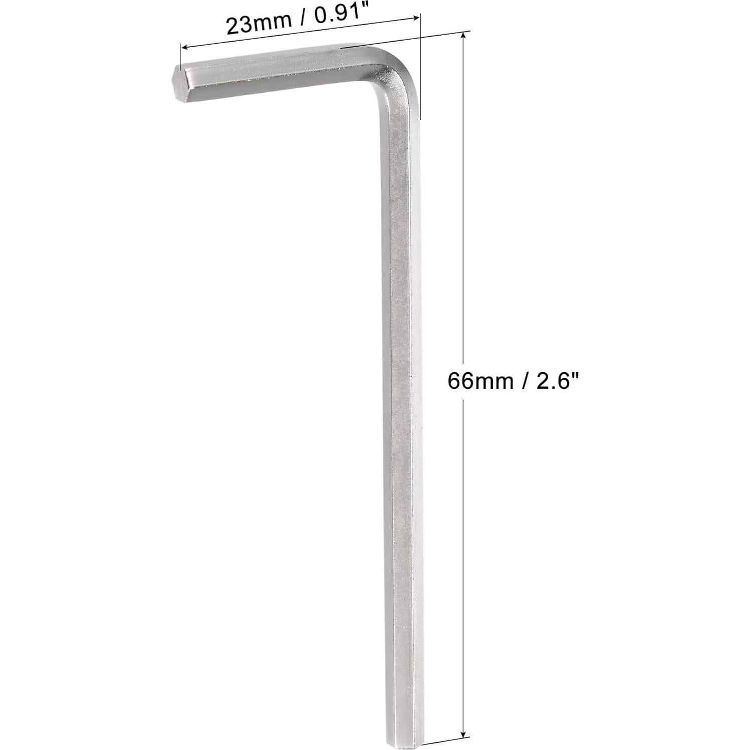 Juego de 5 Llaves Hexagonales 1/8" TOP-VIGOR - Acero Niquelado