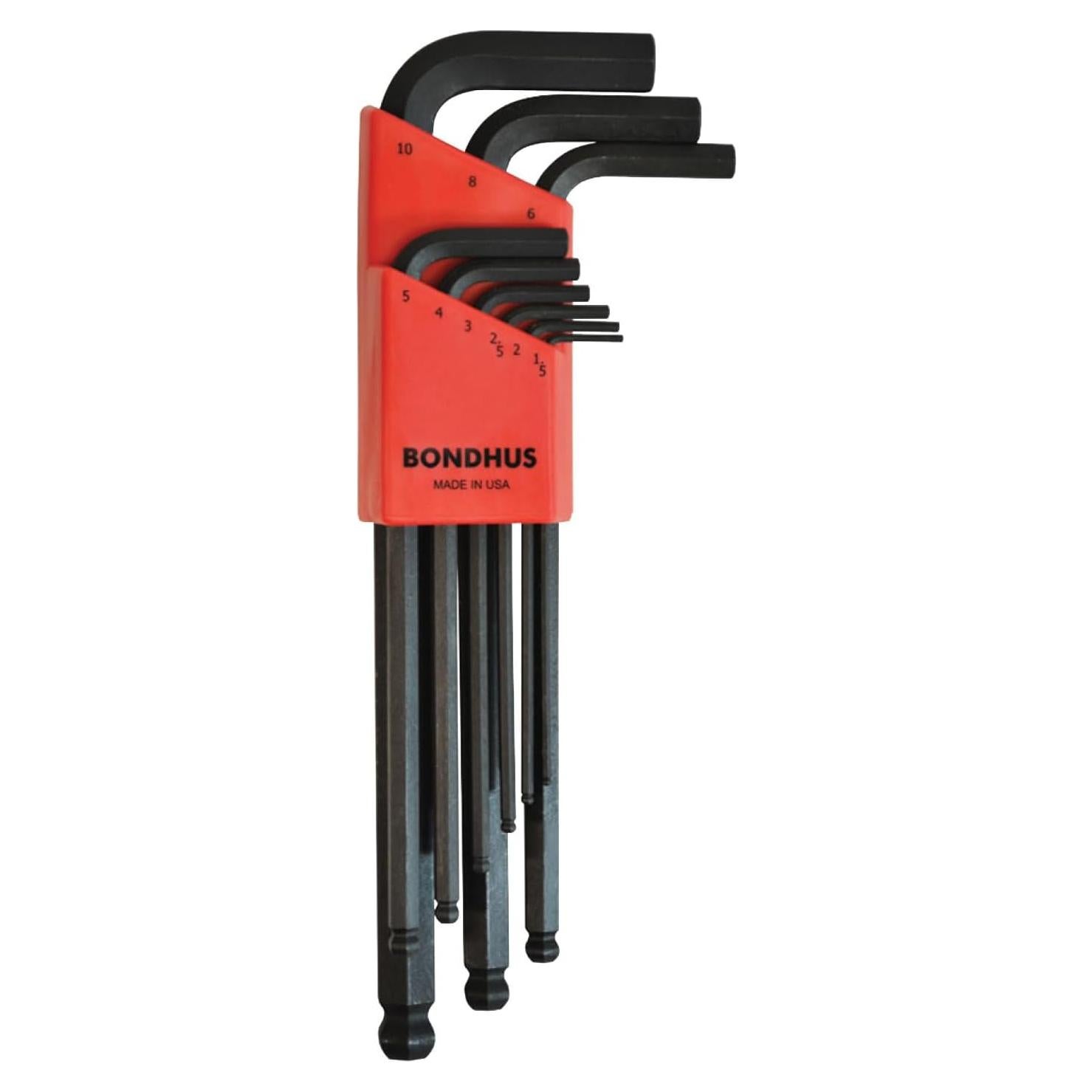 Juego de 9 Llaves L Bondhus 10999 Punta Esférica 1.5-10mm