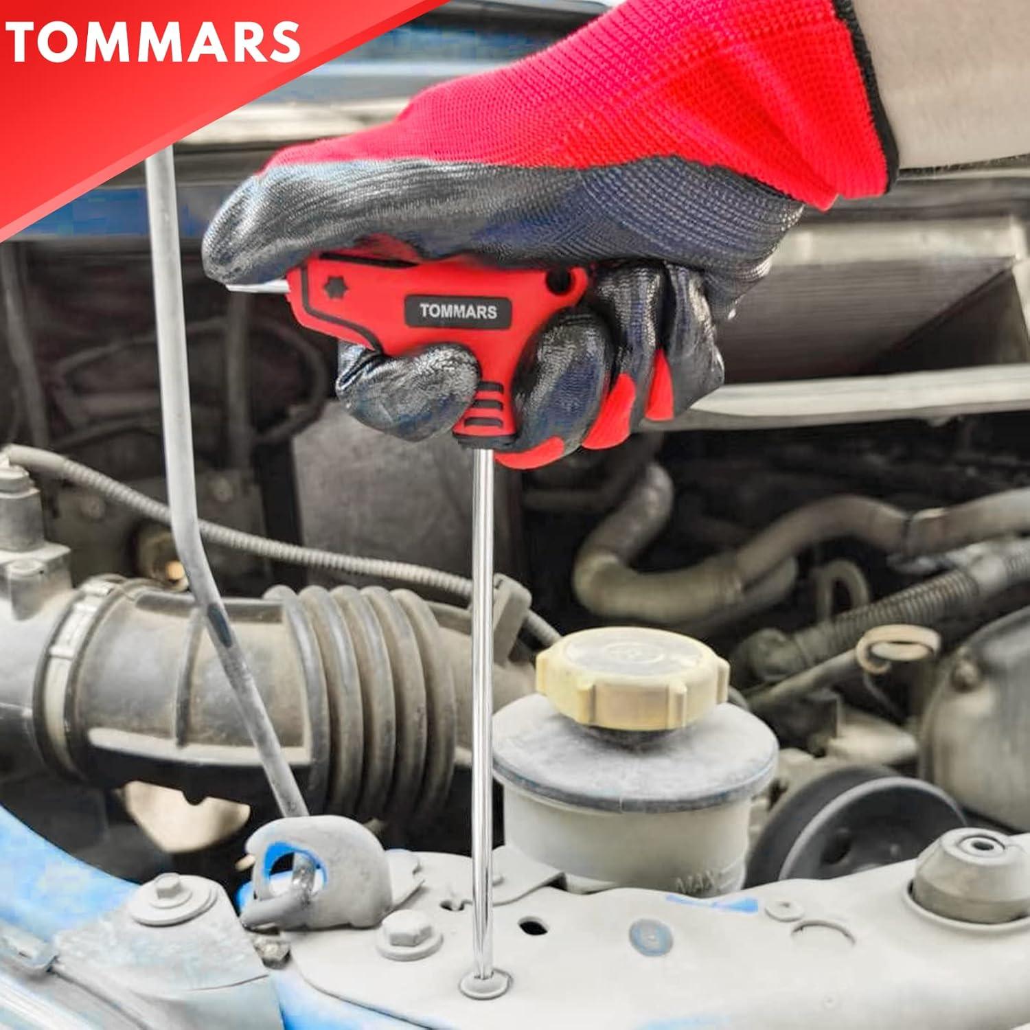 Juego de Llaves Torx T Manual 9PC TOMMARS Acero S2 T10-T50