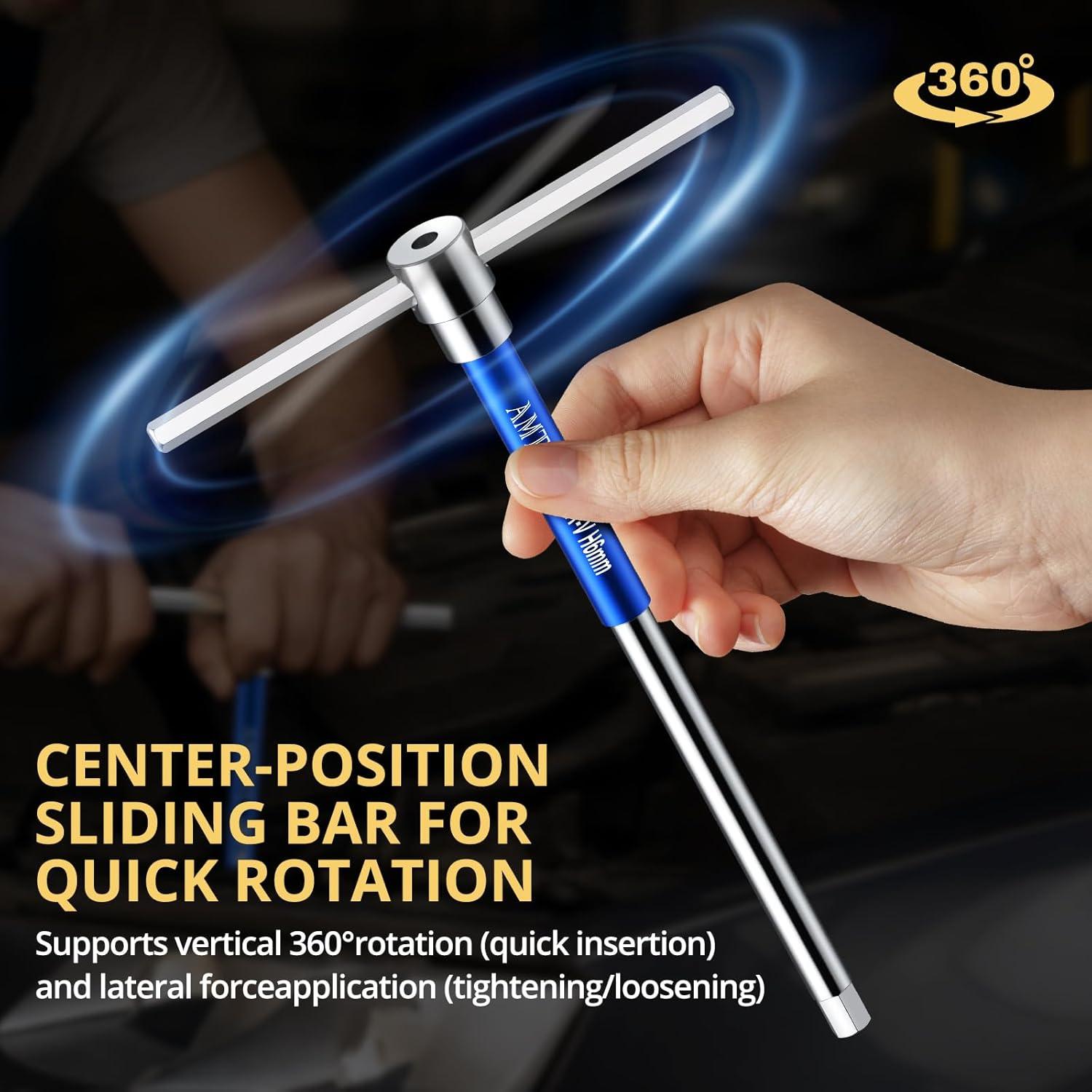 Juego de Llaves Allen T-Handle AMTOVL 10 Pcs 2mm-10mm Acero