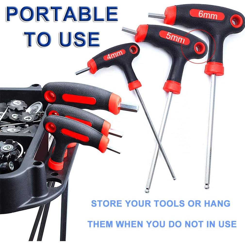 Juego de Llaves Allen Hexagonales COOLWHEEL 4/5/6mm T-Handle