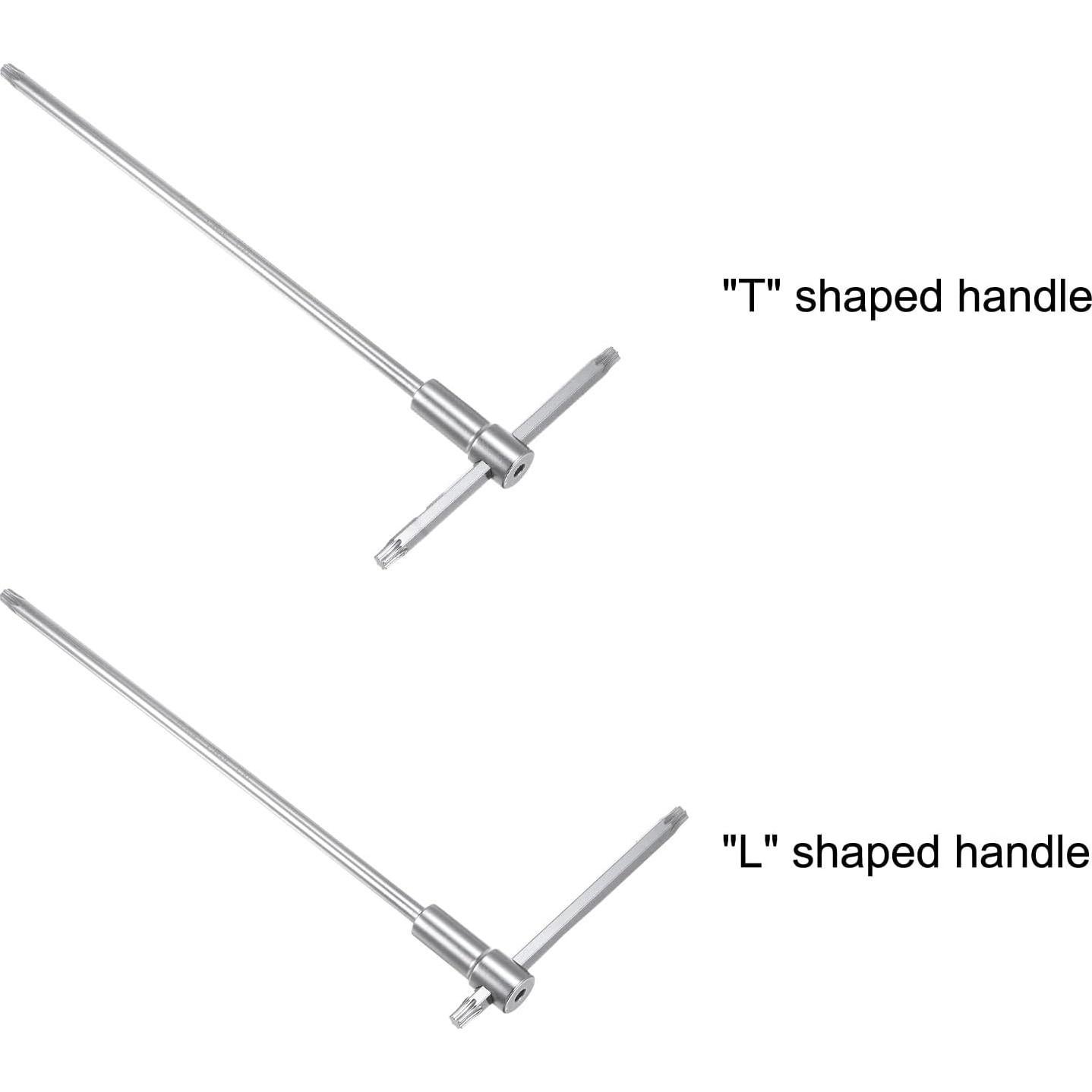 Llave Hexagonal T25 T30 uxcell con Mango Deslizante 195mm