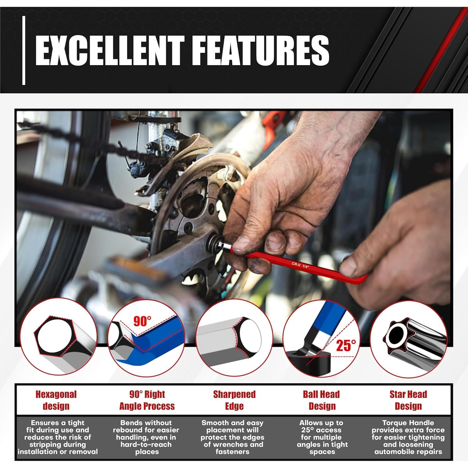 Juego de Llaves Allen C&T 27 Piezas Métrico y Torx