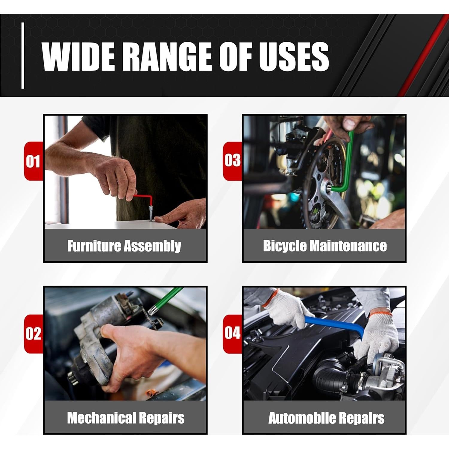 Juego de Llaves Allen C&T 27 Piezas Métrico y Torx