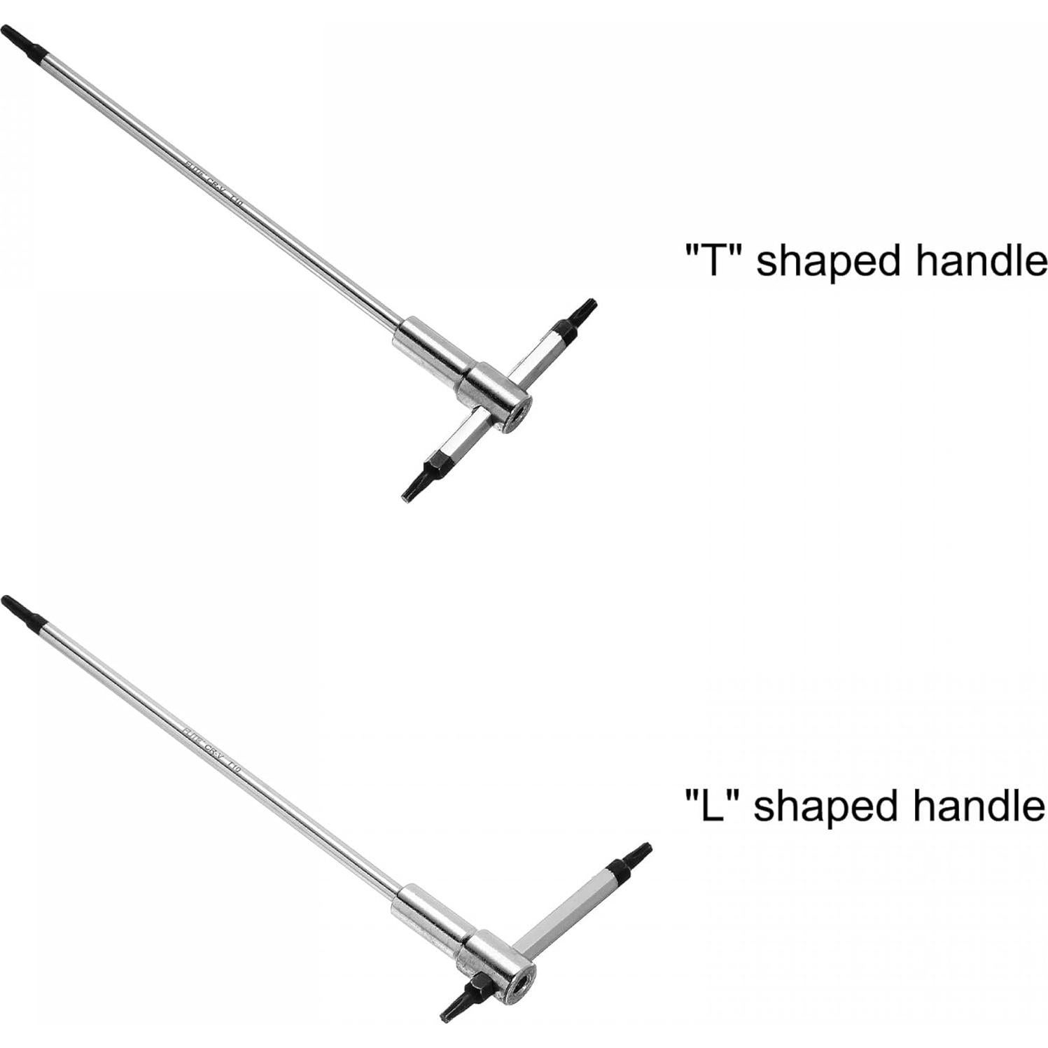 Llave Torx T10 uxcell con Mango Deslizante en T 150mm