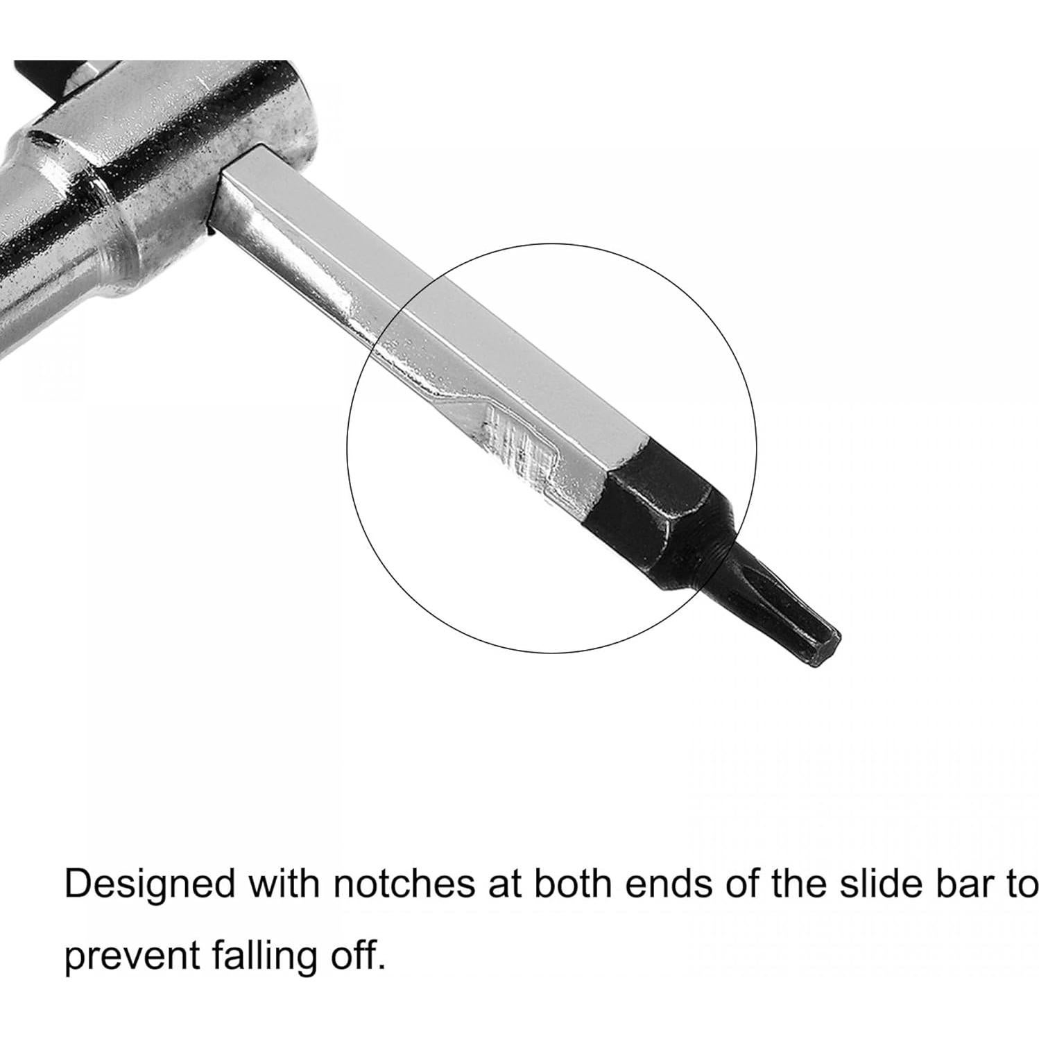 Llave Torx T10 uxcell con Mango Deslizante en T 150mm