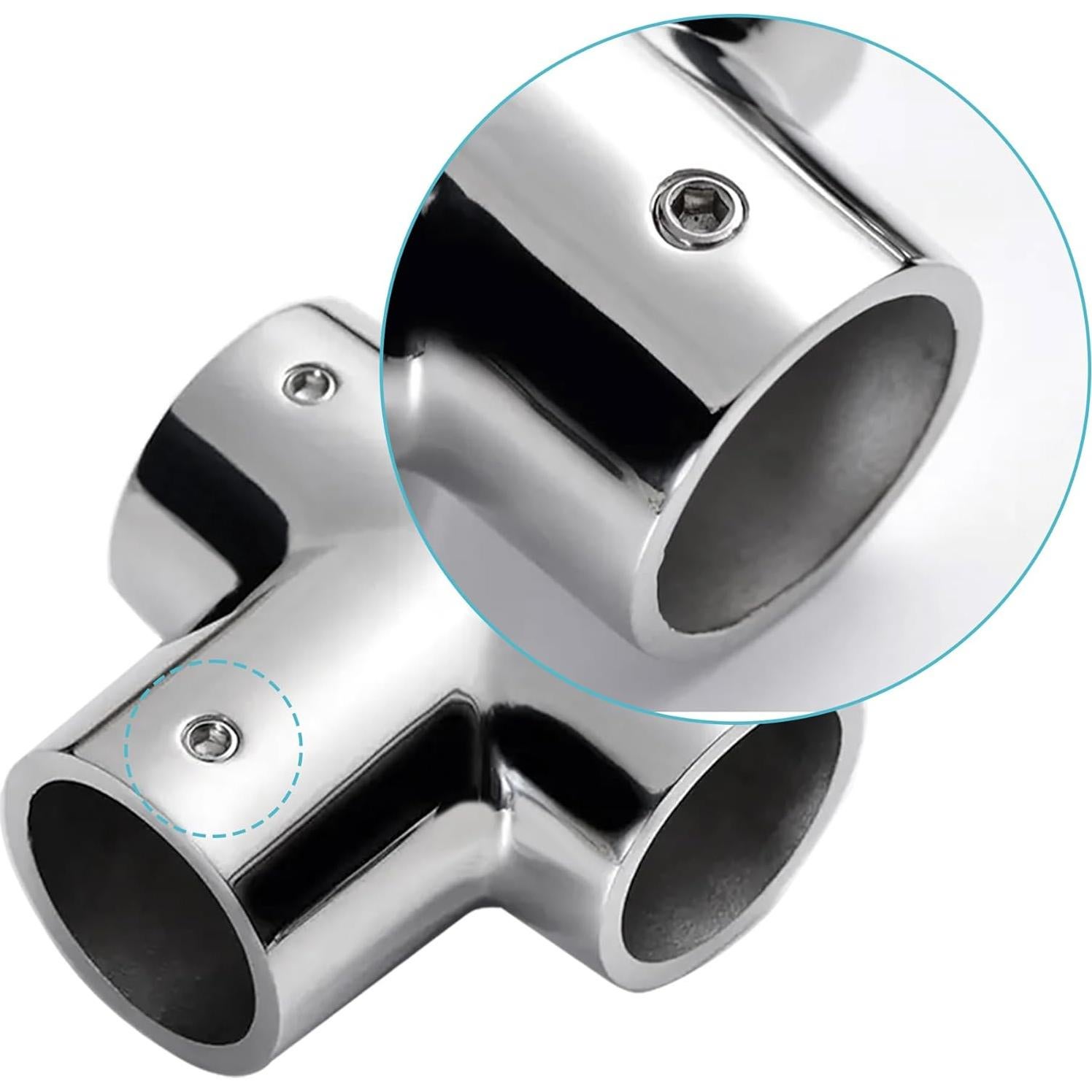 Accesorio T para Pasamanos YANYUCB Acero Inoxidable 316 2 Unidades