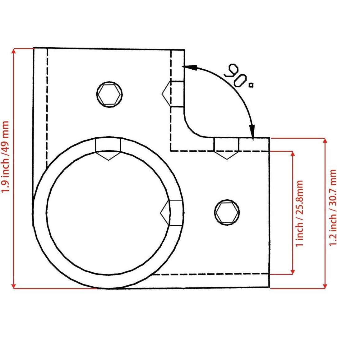 Conector Codo de Acero Inoxidable 316 SHENGHUISS 1" 90°