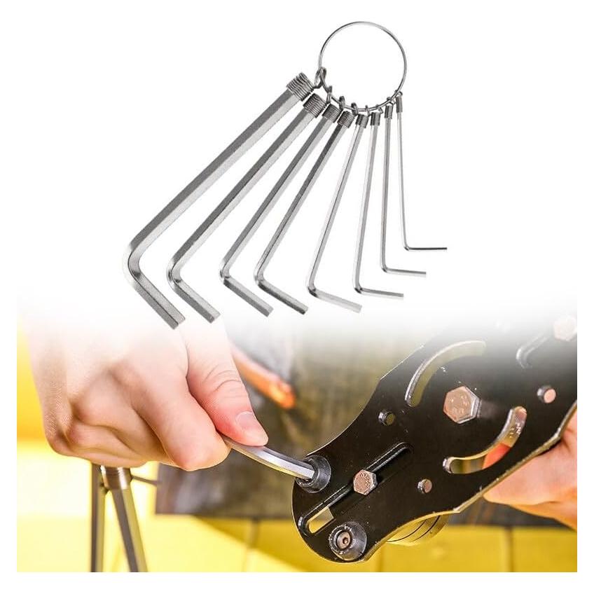 Juego de Llaves Allen 8 en 1 Yopolaz - Acero Aleado Hexagonal