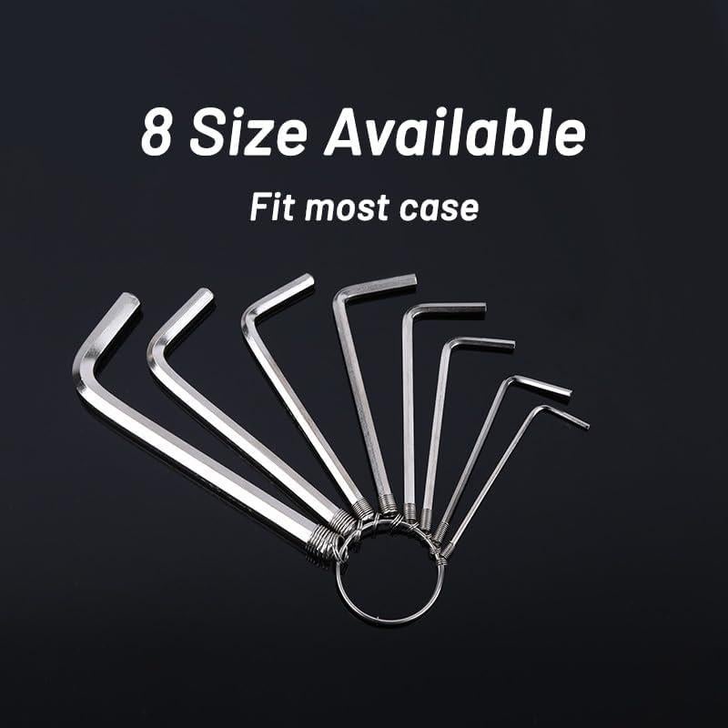 Juego de Llaves Allen 8 en 1 Yopolaz - Acero Aleado Hexagonal