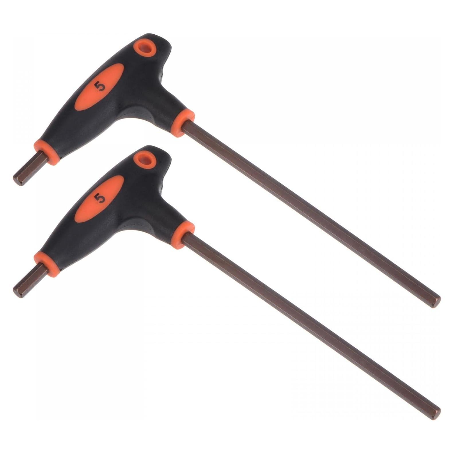 Llave Hexagonal T-Handle uxcell 5mm Acero S2 Doble Extremo 2 Pcs