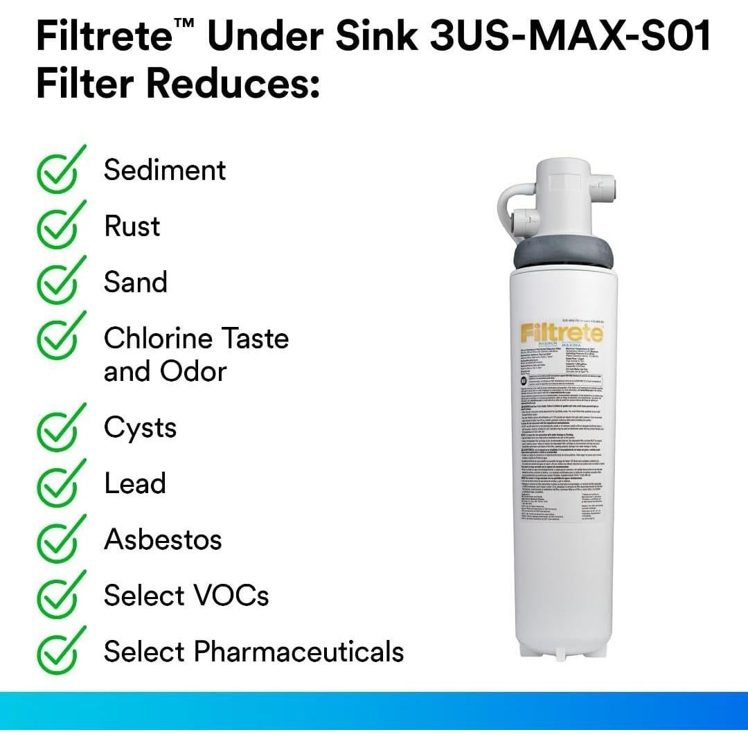 Sistema de Filtración de Agua Filtrete 3US-MAX-S01 Bajo Fregadero