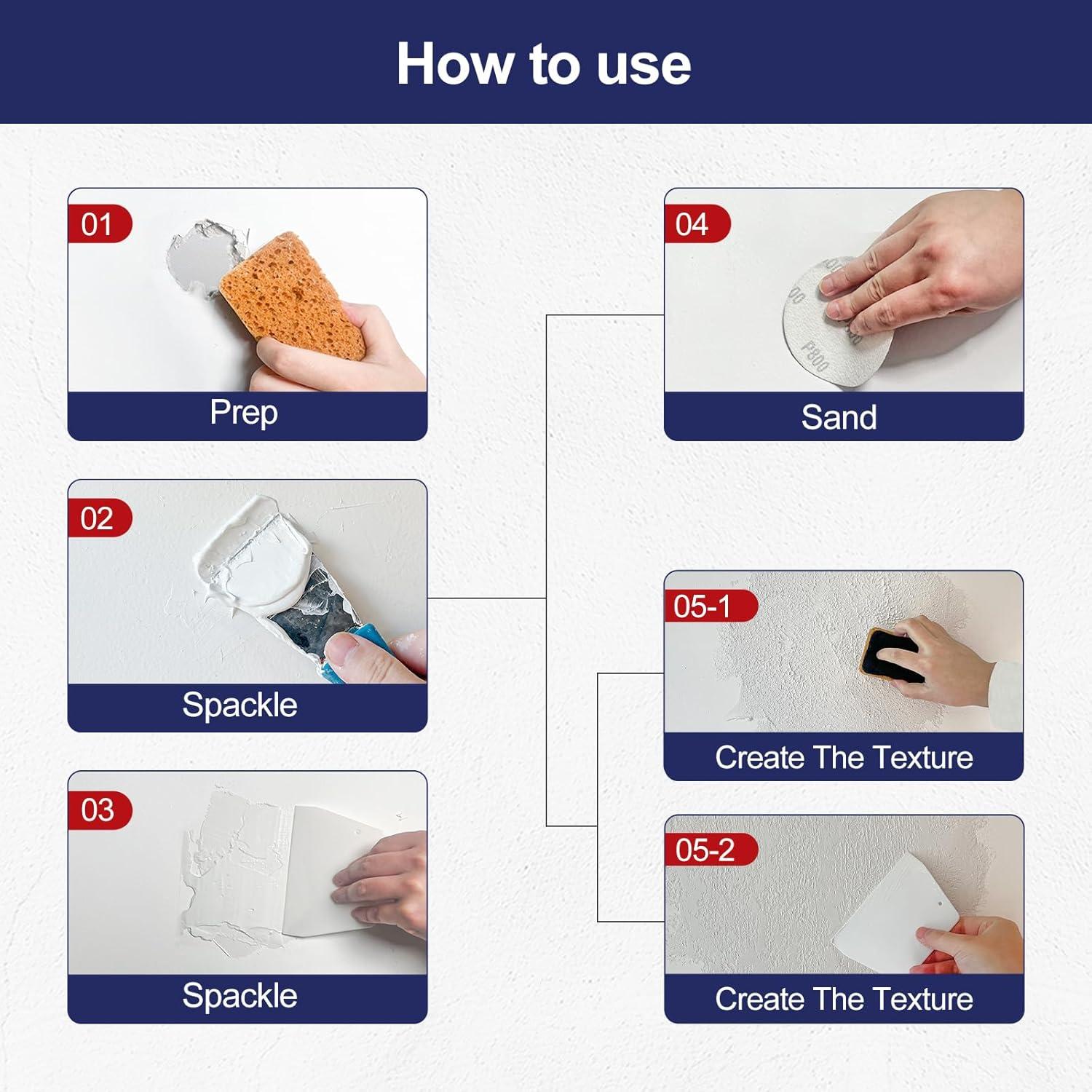 Kit de Reparación de Paneles de Yeso BONCART 8.6oz - Herramientas Todo en Uno