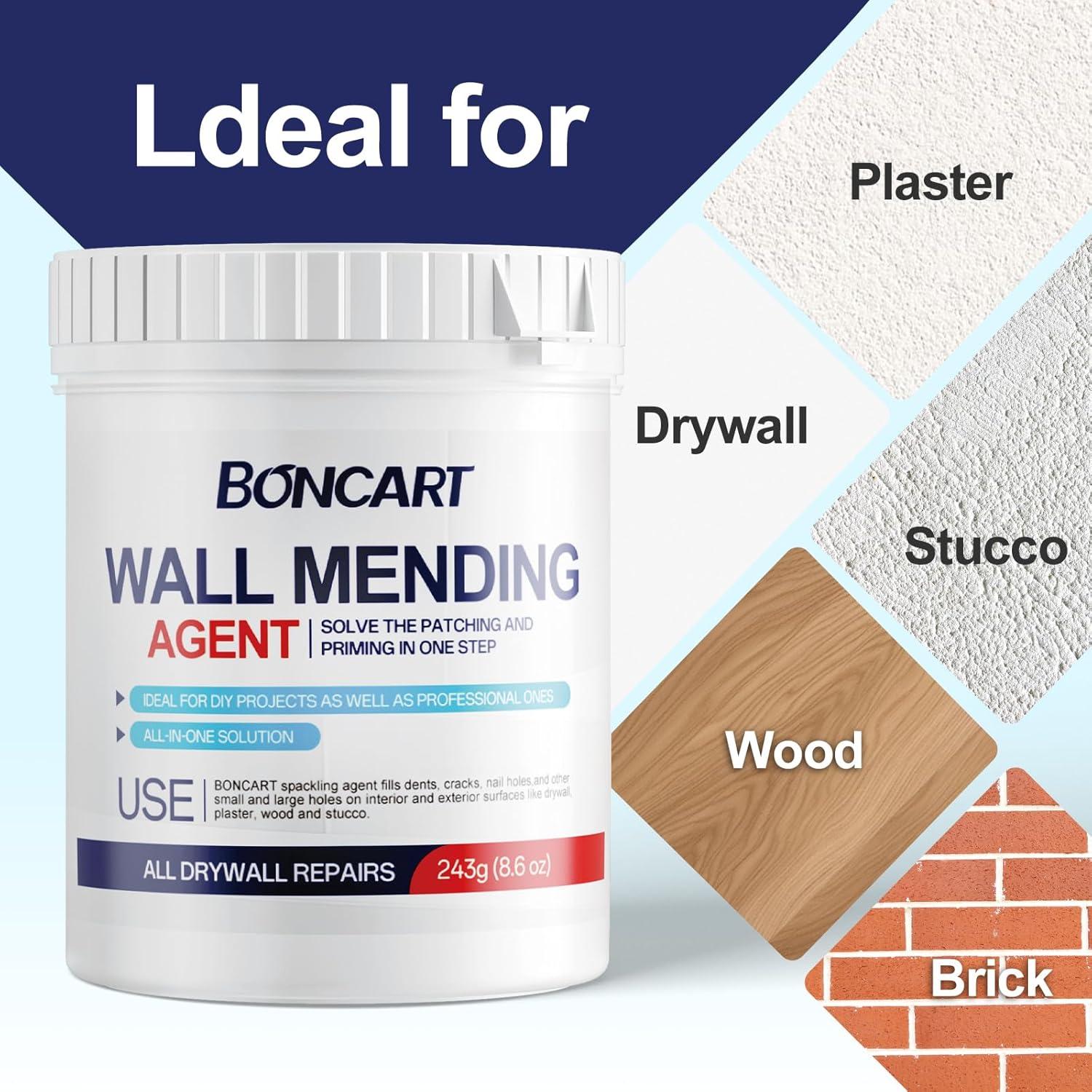 Kit de Reparación de Paneles de Yeso BONCART 8.6oz - Herramientas Todo en Uno