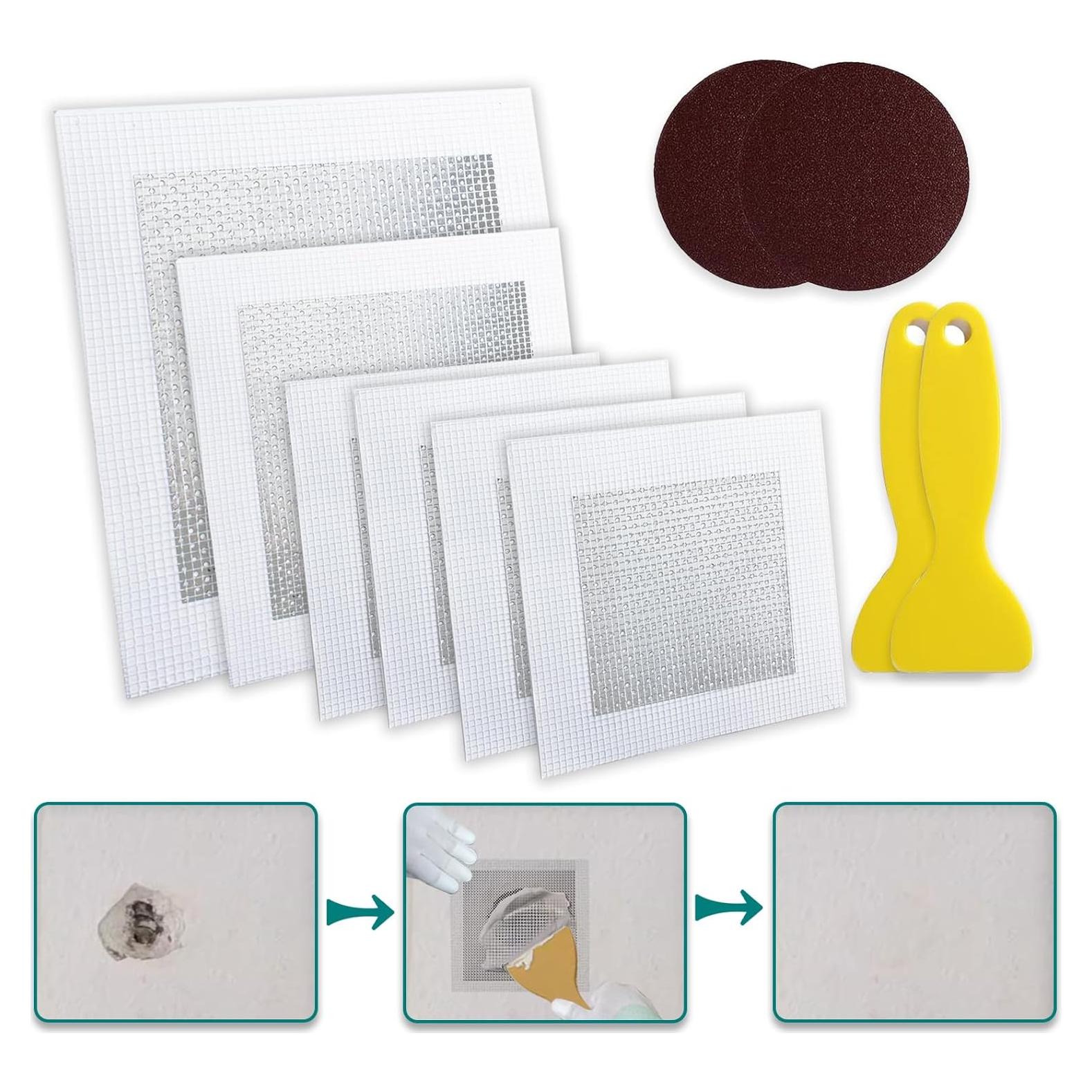 Kit de Reparación de Paneles de Yeso WYIRONG 10 Paquetes 4-20 cm