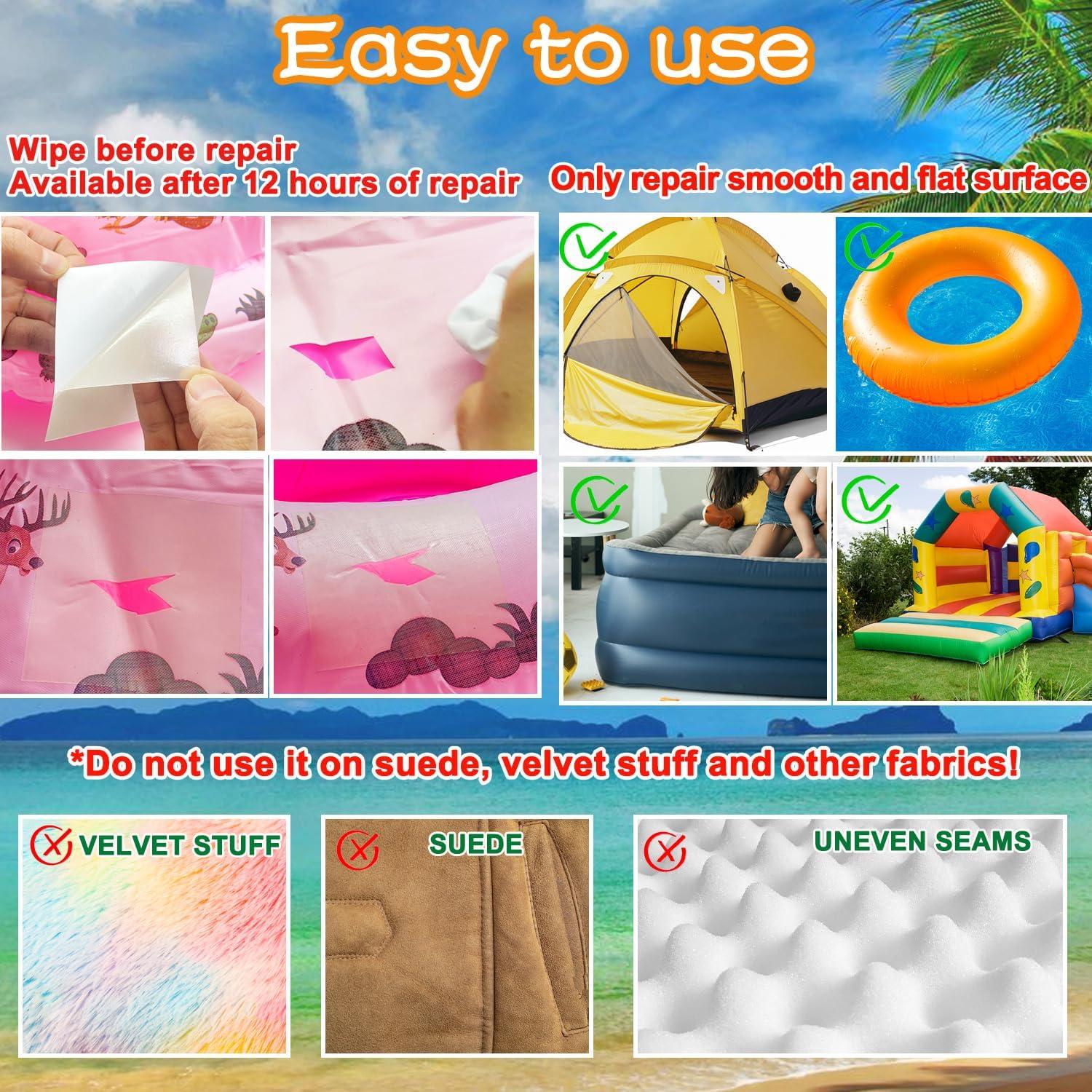 Kit de Parche Reparación Inflable KAIHENG 6 Piezas TPU 8.8x8.8 cm