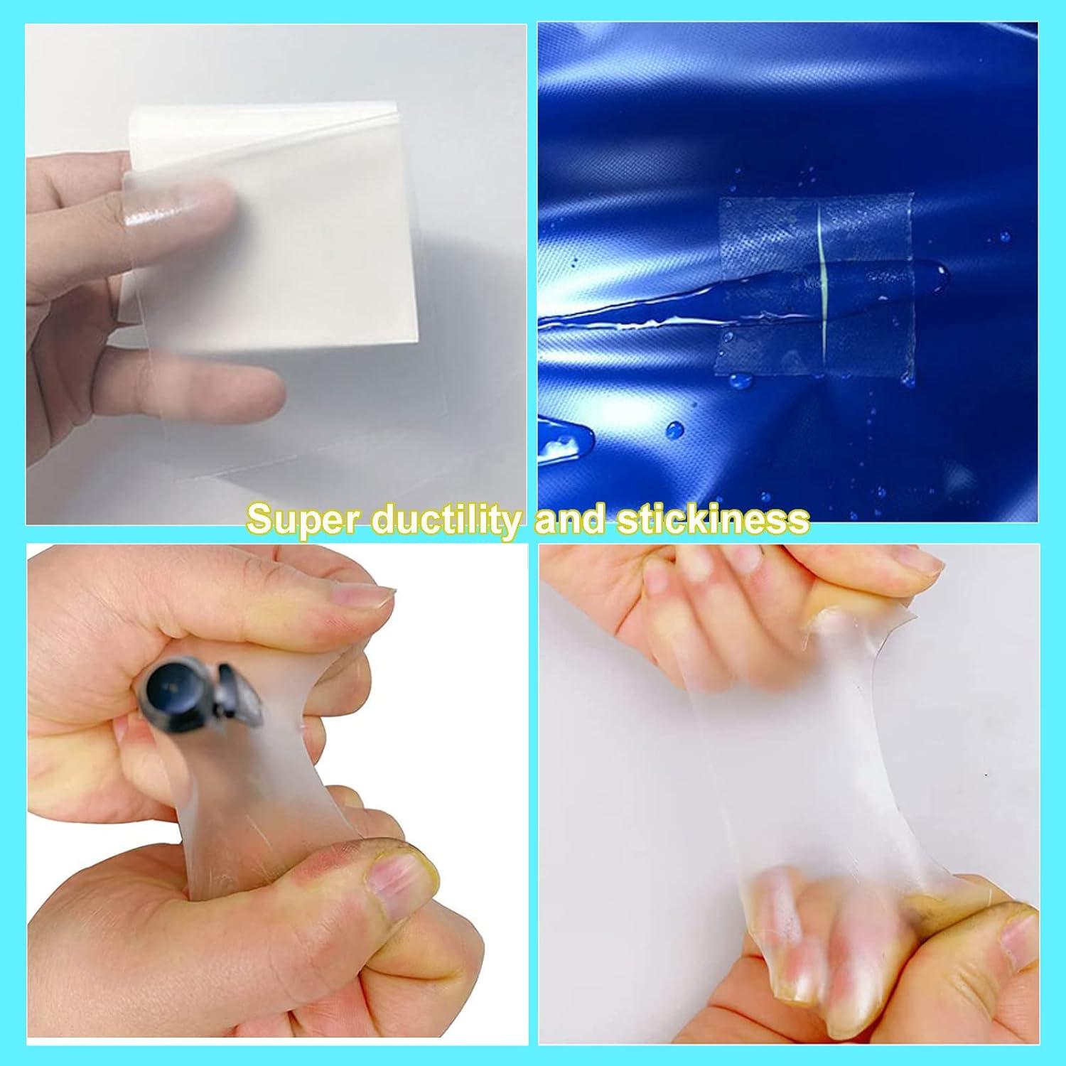 Kit de Parche Inflable Weishuo 8cm x 2.13m TPU Transparente