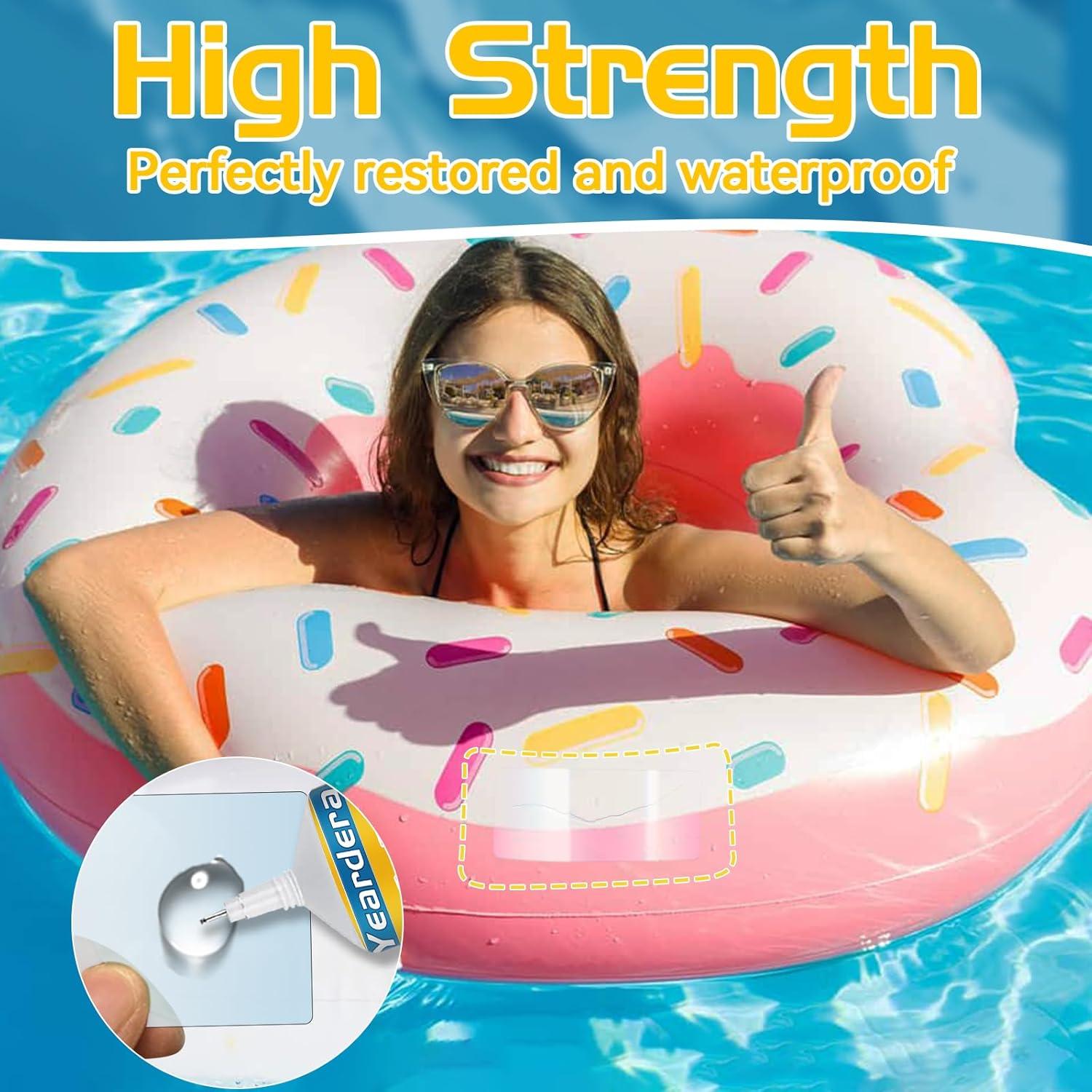 Kit de Reparación de Piscina Yeardera con Pegamento PVC 90g