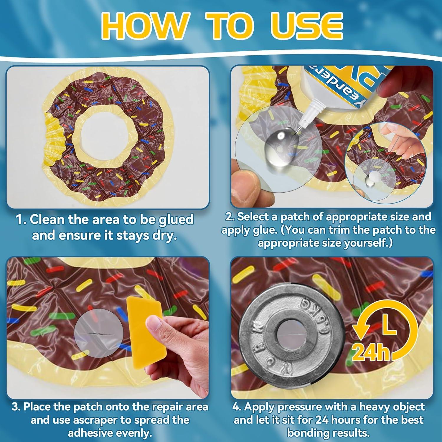 Kit de Reparación de Piscina Yeardera con Pegamento PVC 90g