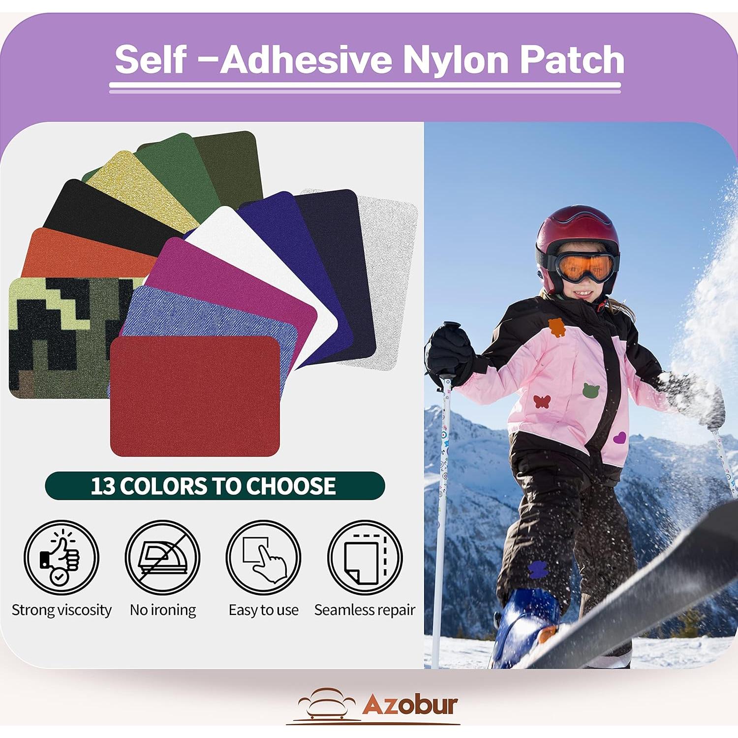 Kit de Reparación Autoadhesivo Azobur 6 Piezas Nylon Negro