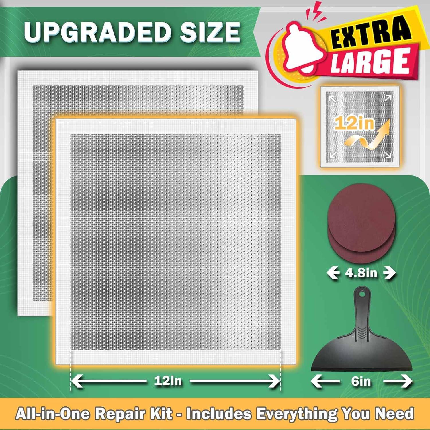 Kit de Reparación de Paneles de Yeso Seloom 30.48 cm - Parche Autoadhesivo