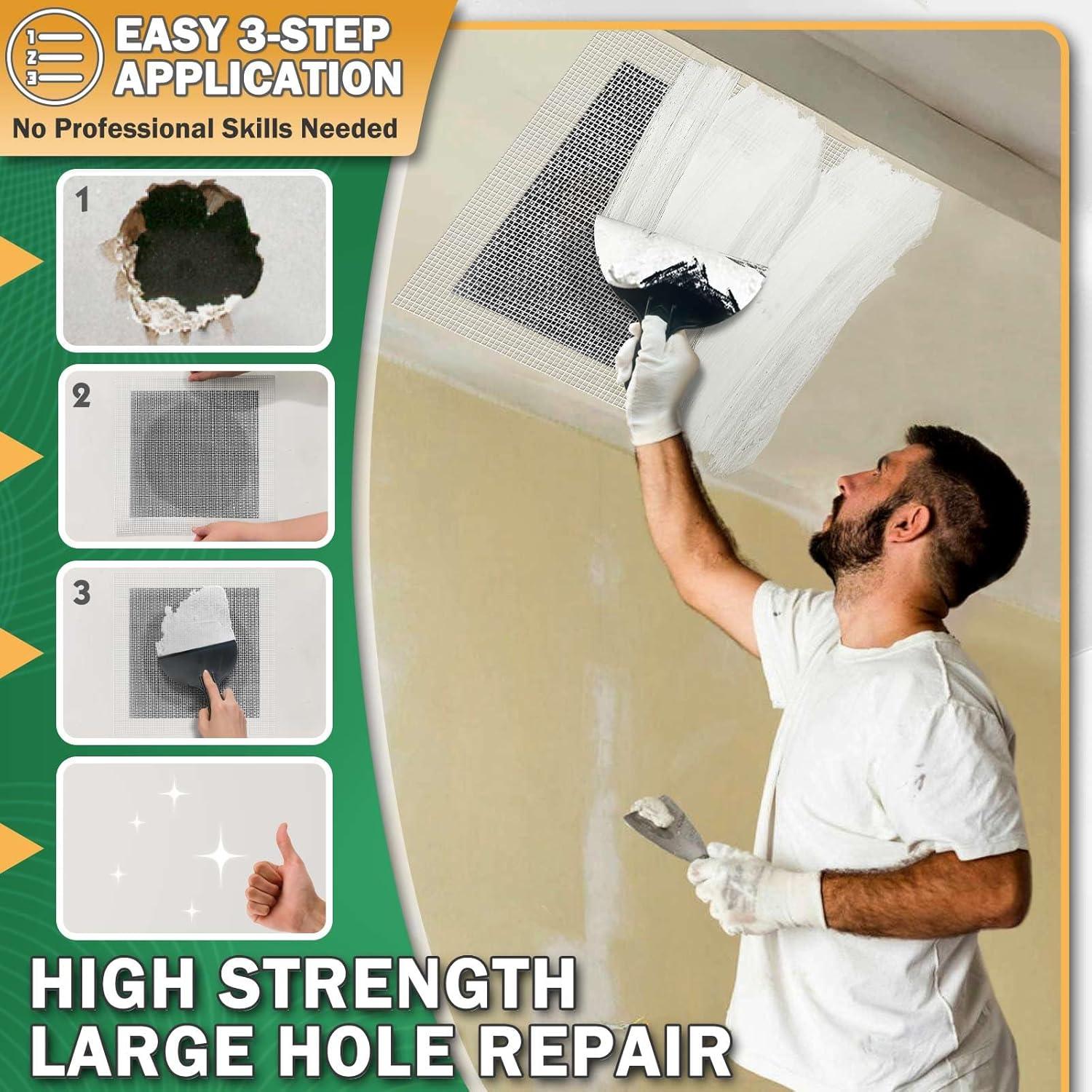 Kit de Reparación de Paneles de Yeso Seloom 30.48 cm - Parche Autoadhesivo