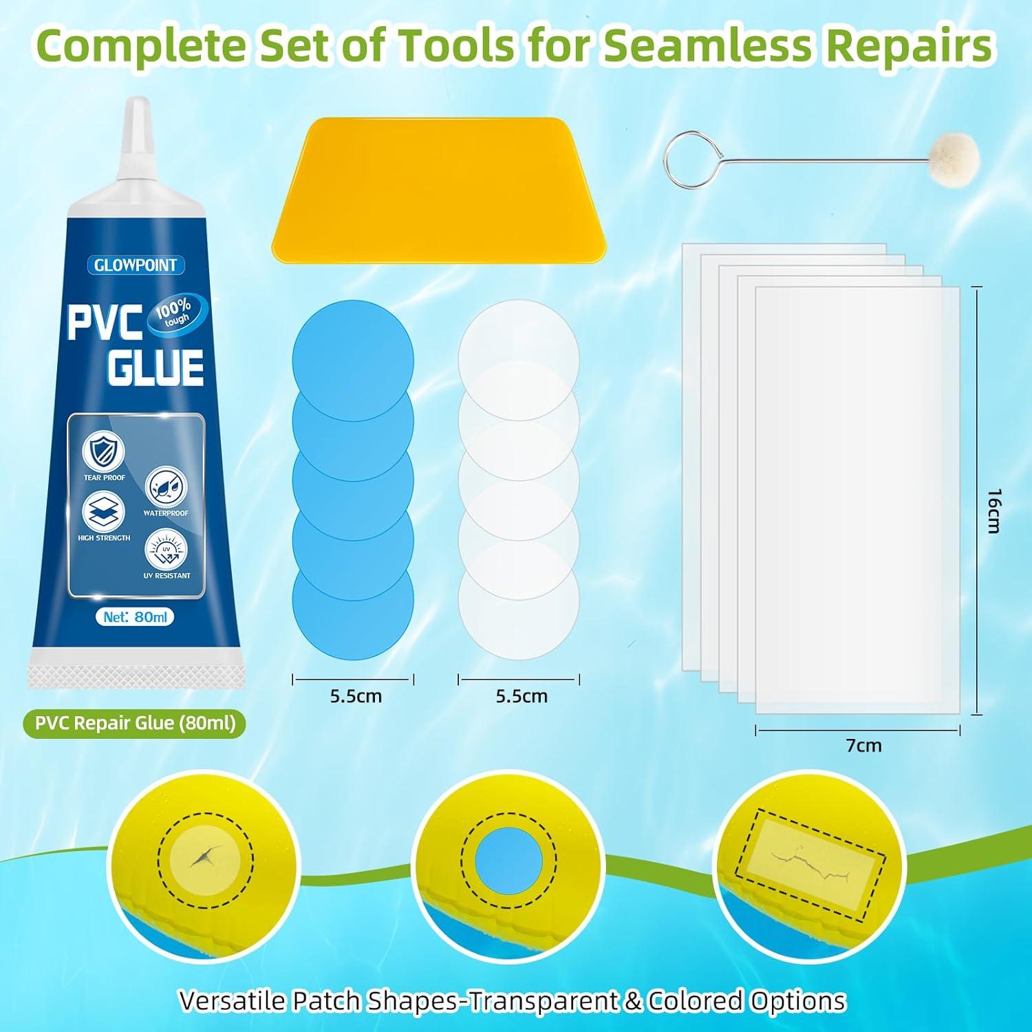 Kit de Parche para Colchón Inflable GLOWPOINT 80ml Impermeable