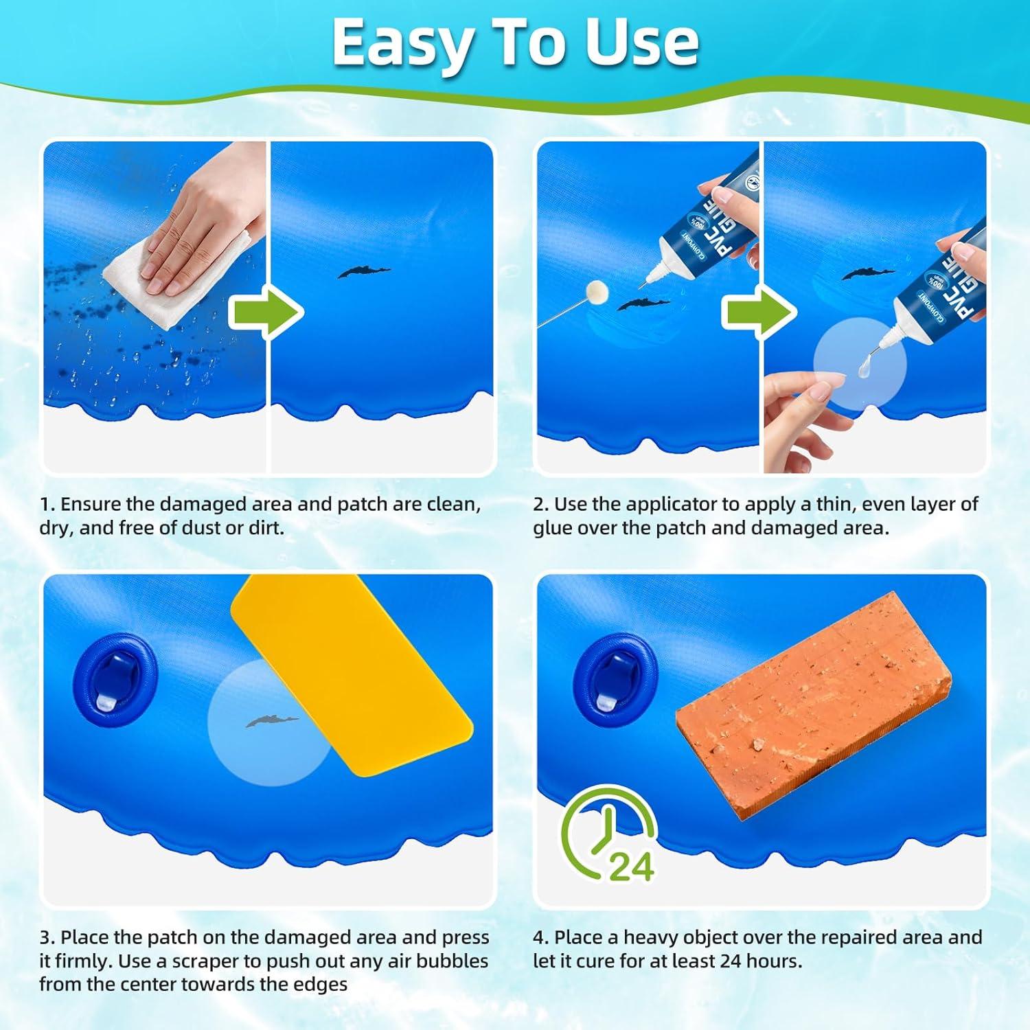 Kit de Parche para Colchón Inflable GLOWPOINT 80ml Impermeable