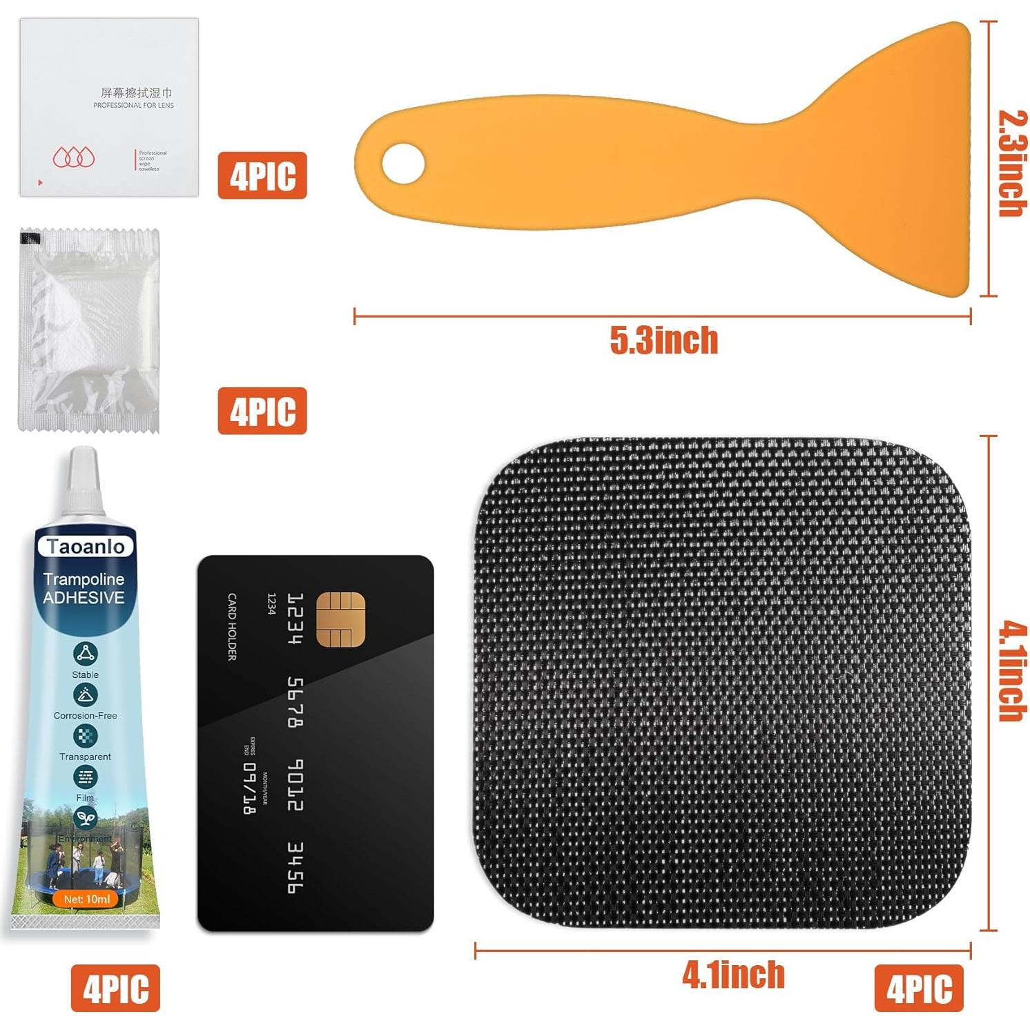 Kit de Parche Reparador para Trampolín Taoanlo 10.4x10.4cm