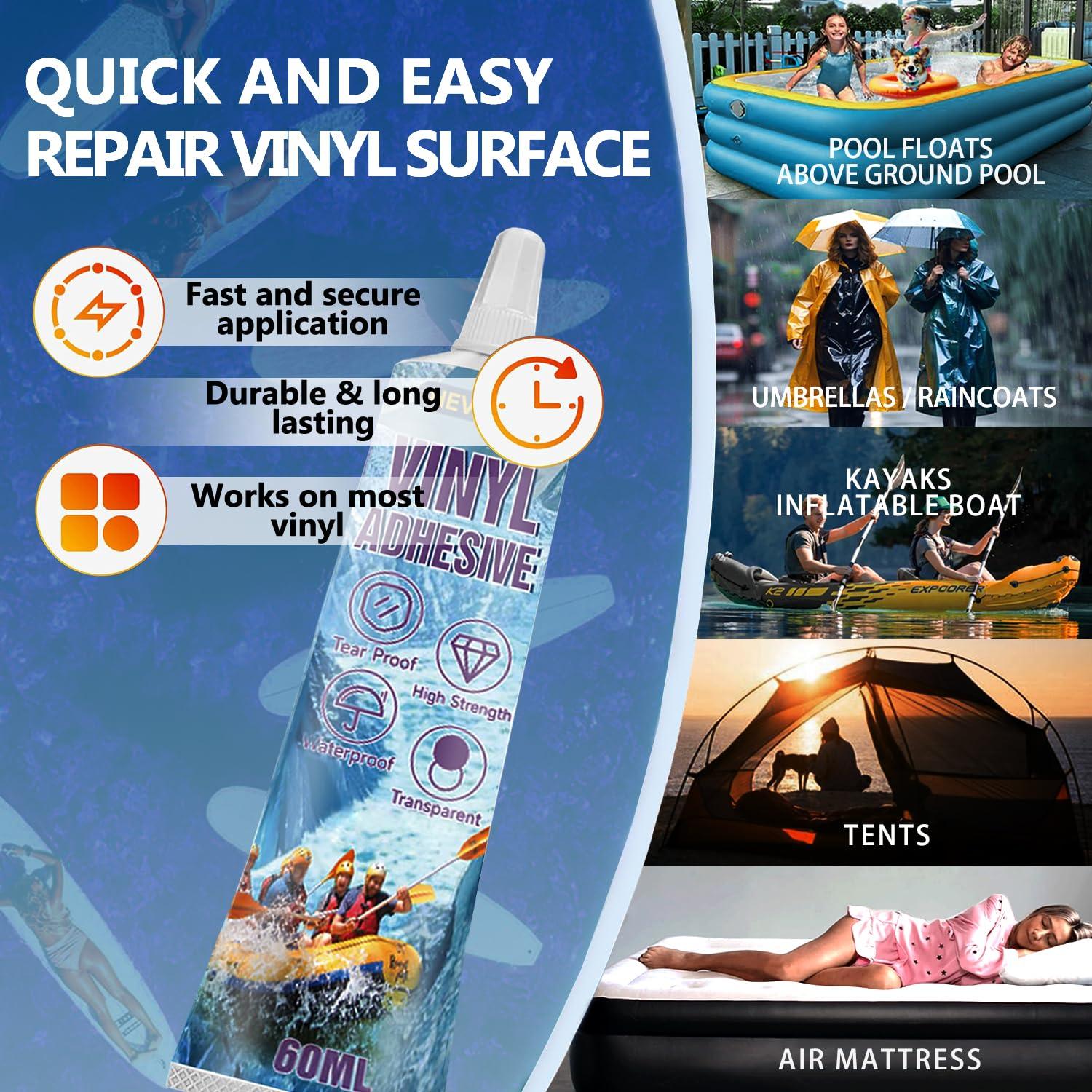 Kit de Parche HEVAENS 60ml para Colchón de Aire y Piscinas