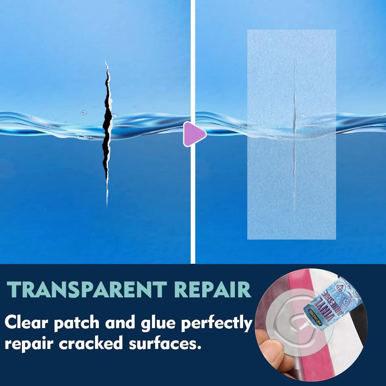 Kit de Parche HEVAENS 60ml para Colchón de Aire y Piscinas