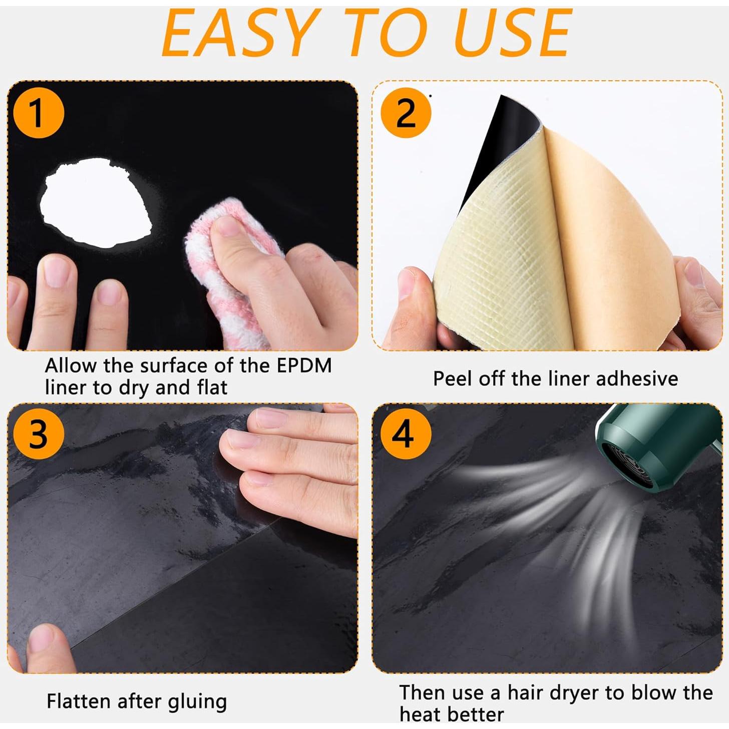 Parche de Reparación Adnee EPDM 20.32x20.32cm 2 Pcs