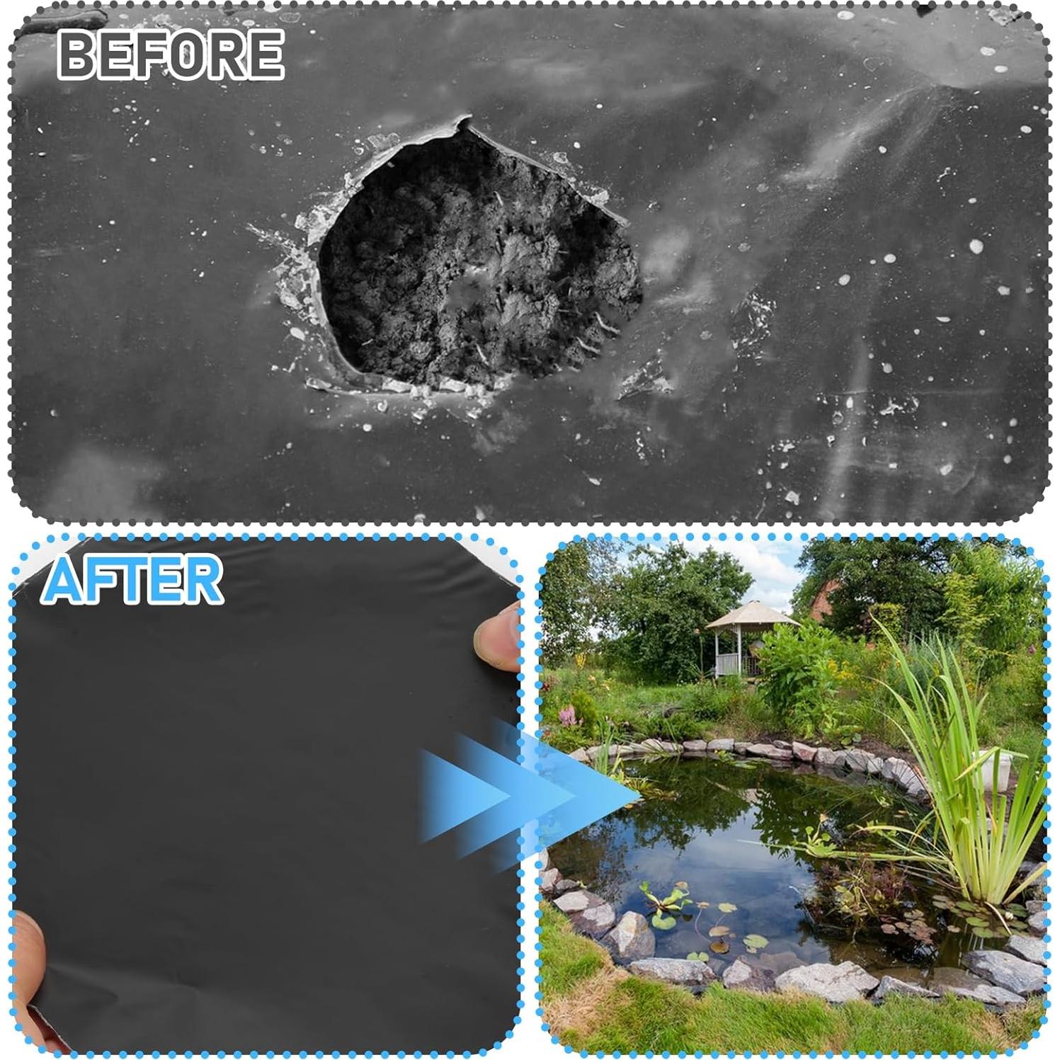 Kit de Reparación de Liner de Estanque EPDM 5 Pcs 20.32 cm