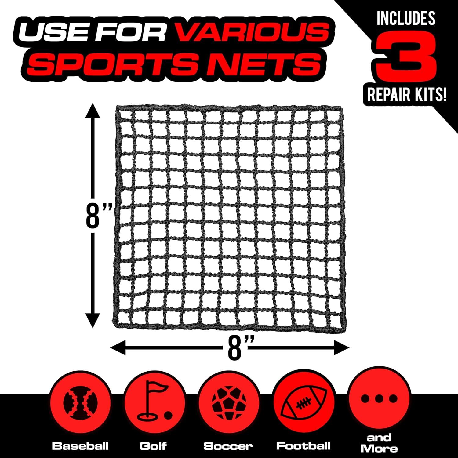 Kit de Reparación de Redes GoSports - 3 Parches 20x20 cm