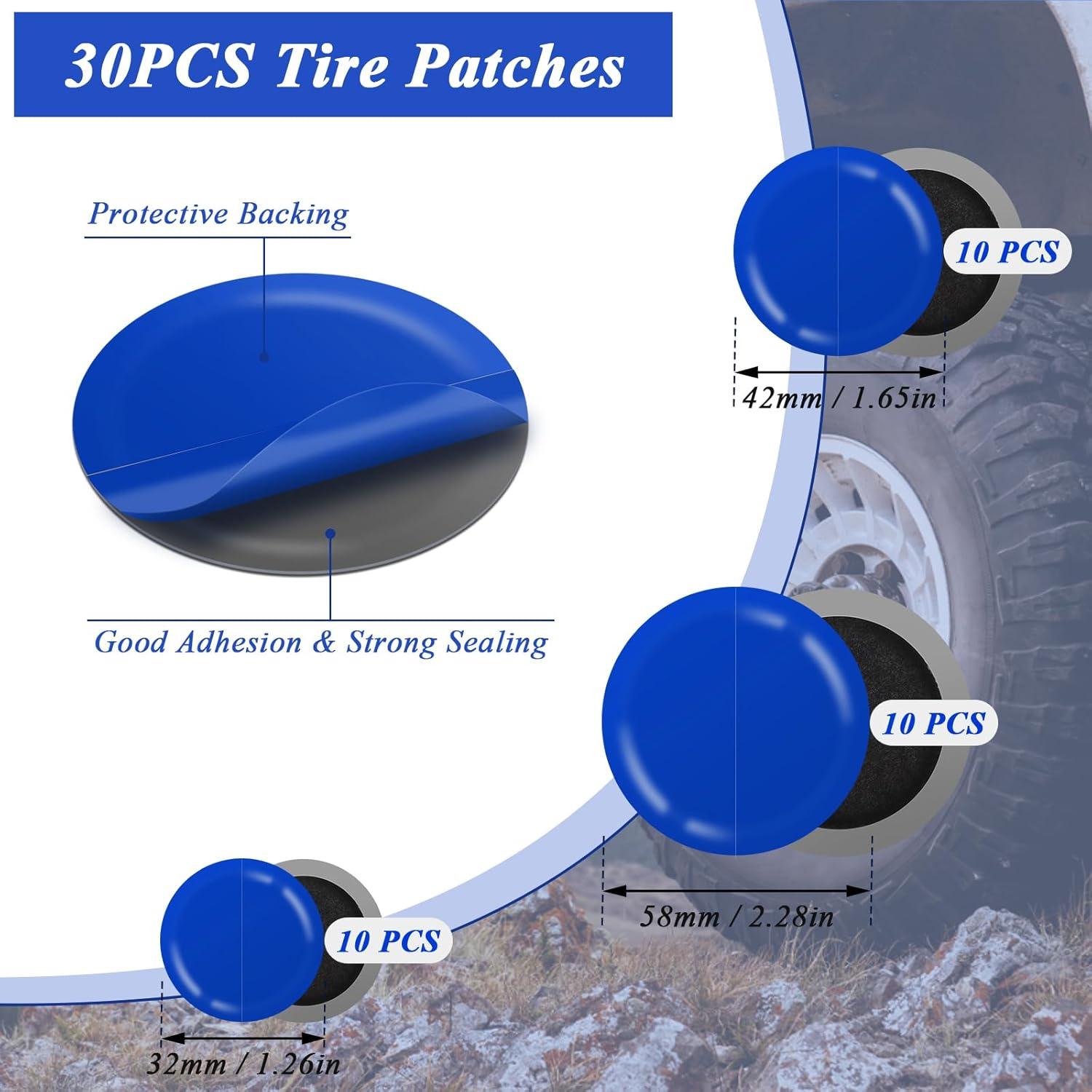 Kit de Reparación de Neumáticos Anglekai 30 Parches 32-58mm