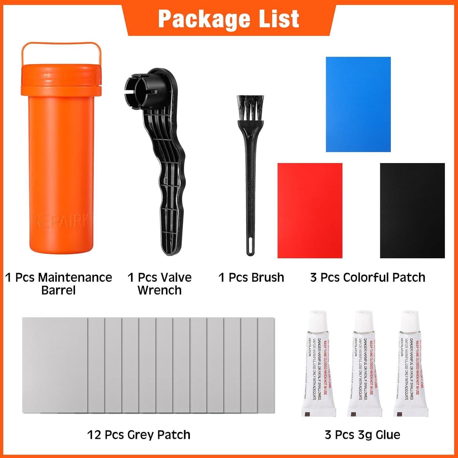 Kit de Reparación de Bote Inflable Gejoy MK4225 - 21 Piezas