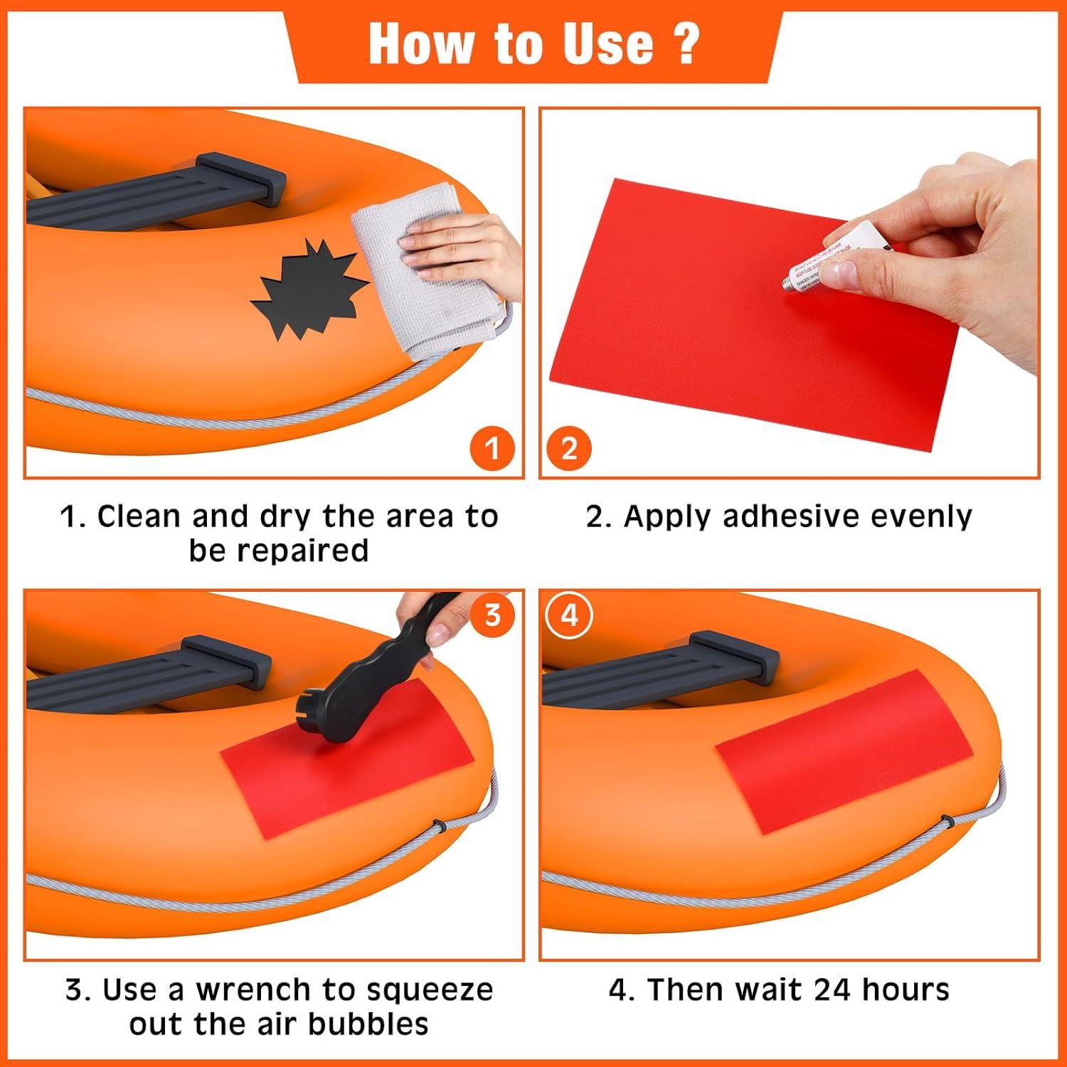 Kit de Reparación de Bote Inflable Gejoy MK4225 - 21 Piezas