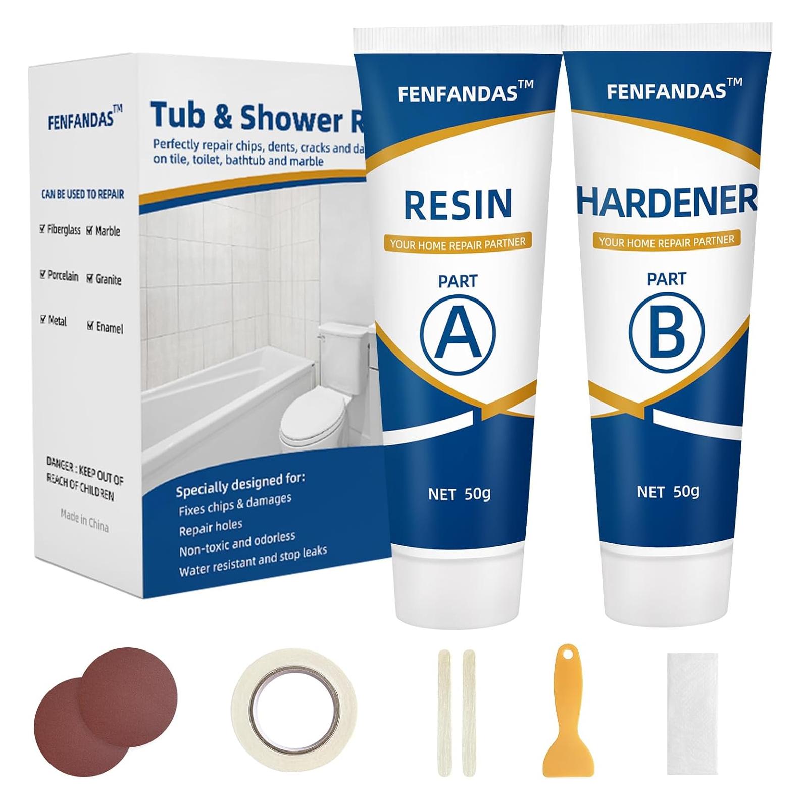 Kit de Reparación de Baño FENFANDAS - Fibra de Vidrio y Porcelana