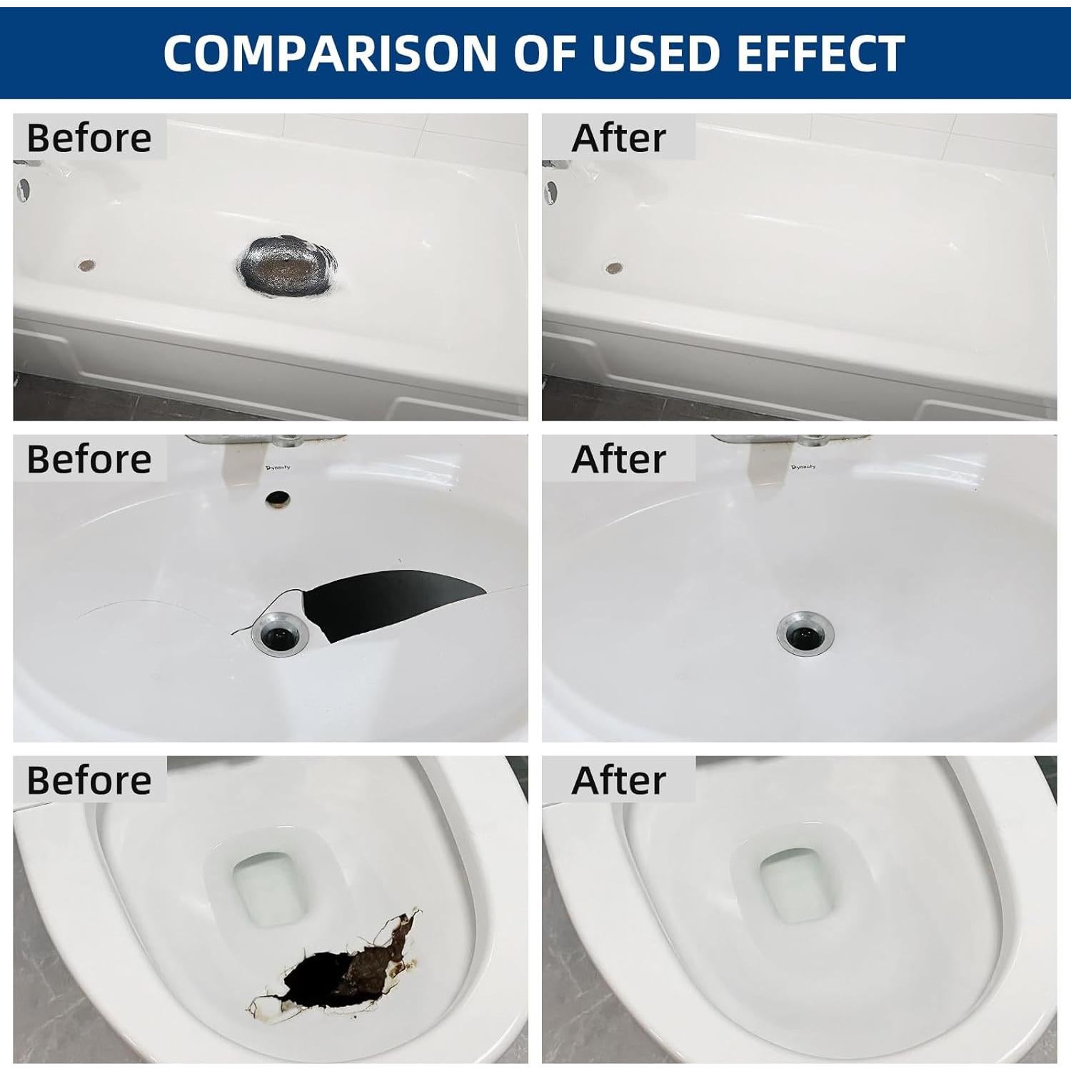 Kit de Reparación de Baño FENFANDAS - Fibra de Vidrio y Porcelana