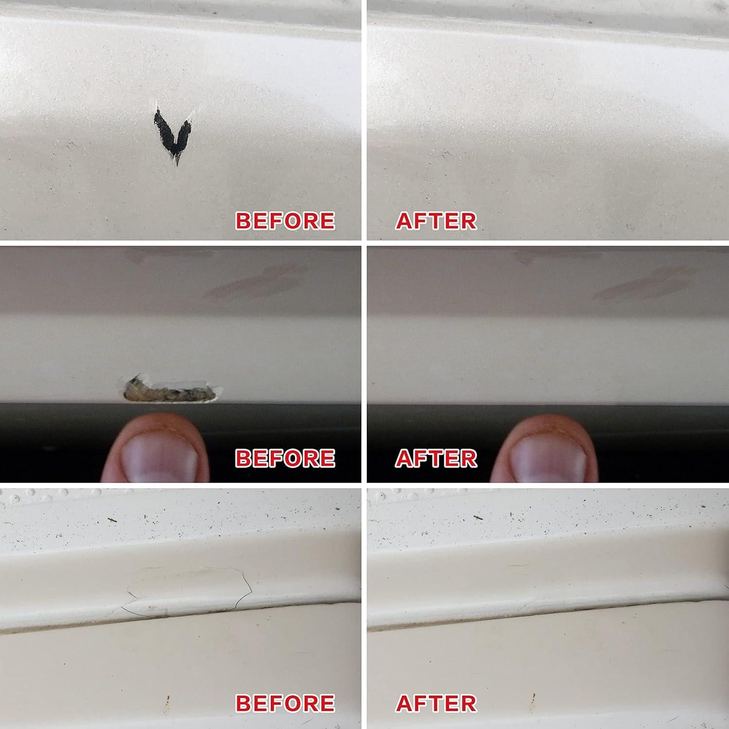 Kit de Reparación de Gel Coat para Barcos Ankita - Epóxico Blanco