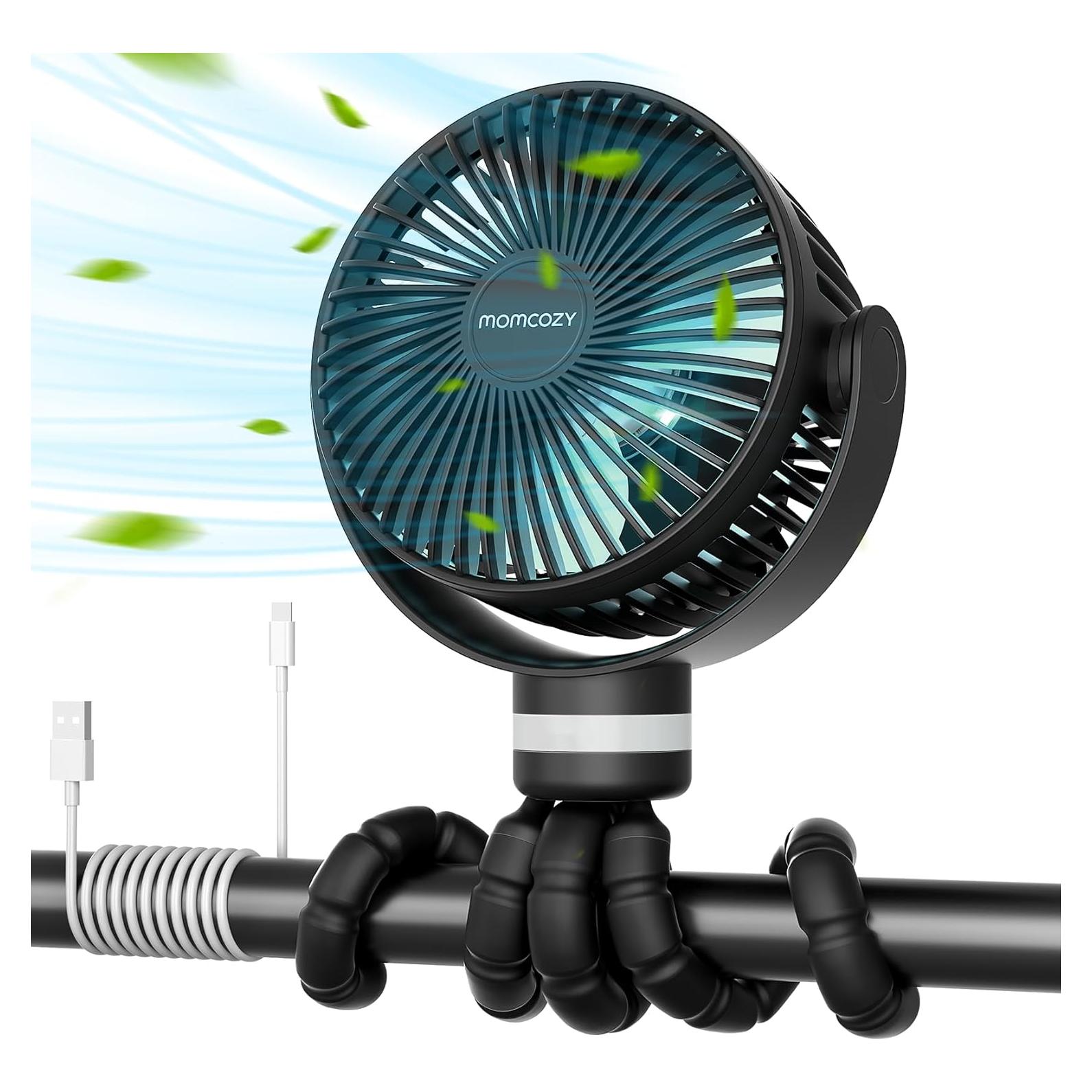 Ventilador Portátil para Cochecito Momcozy PF01 8000mAh 4 Velocidades