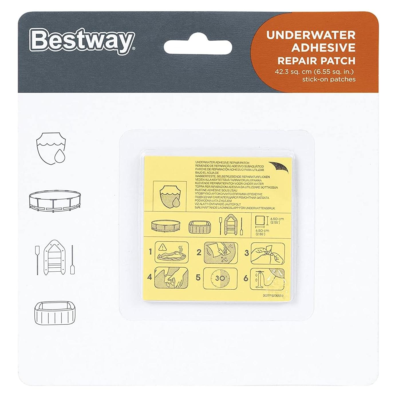 Parche de Reparación Adhesivo Bestway 10 Piezas para Piscina