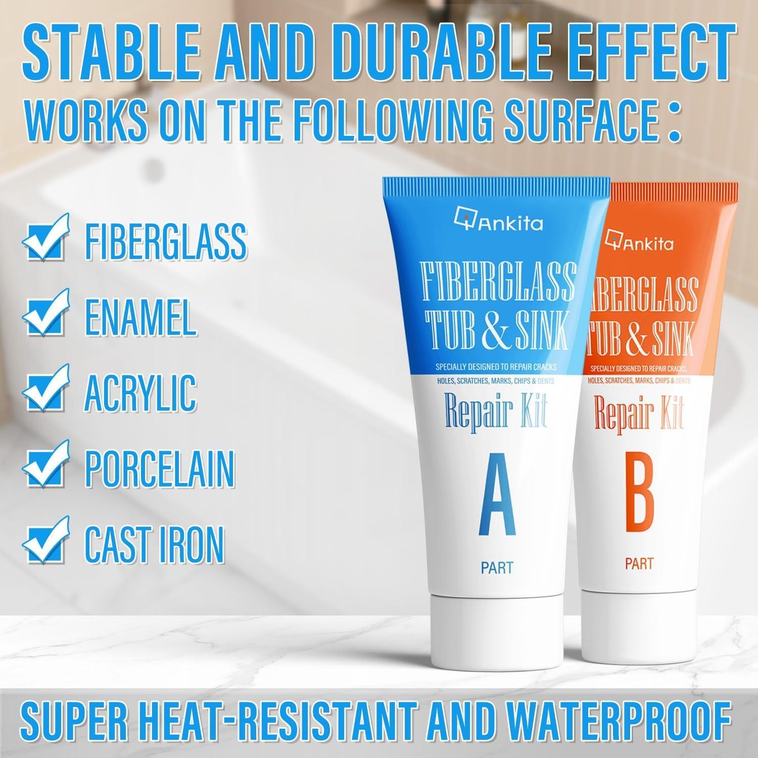 Kit de Reparación de Baño Ankita - Fibra de Vidrio y Acrílico
