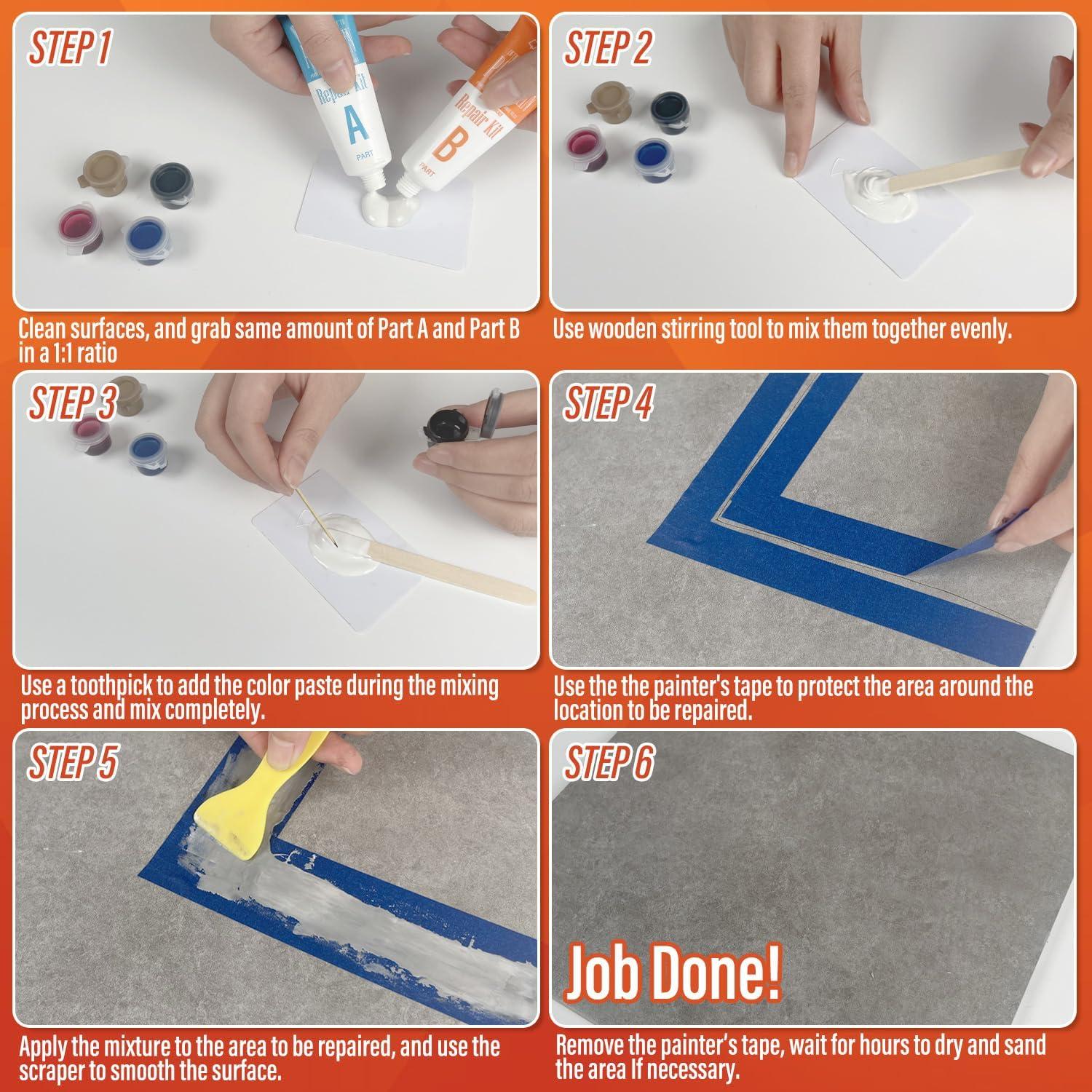 Kit de Reparación de Baño Ankita - Fibra de Vidrio y Acrílico