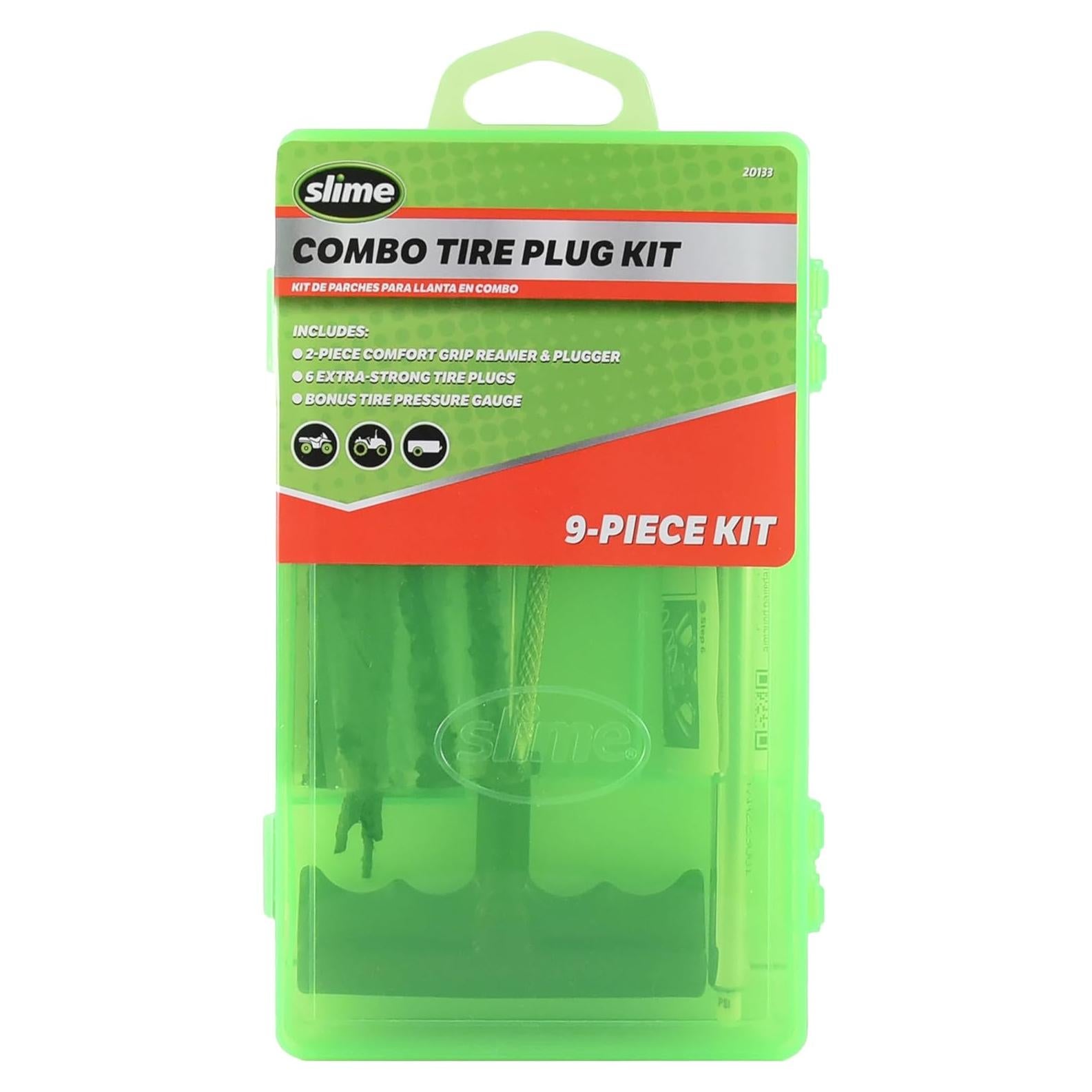 Kit de Reparación de Neumáticos Slime 20133, 9 Piezas