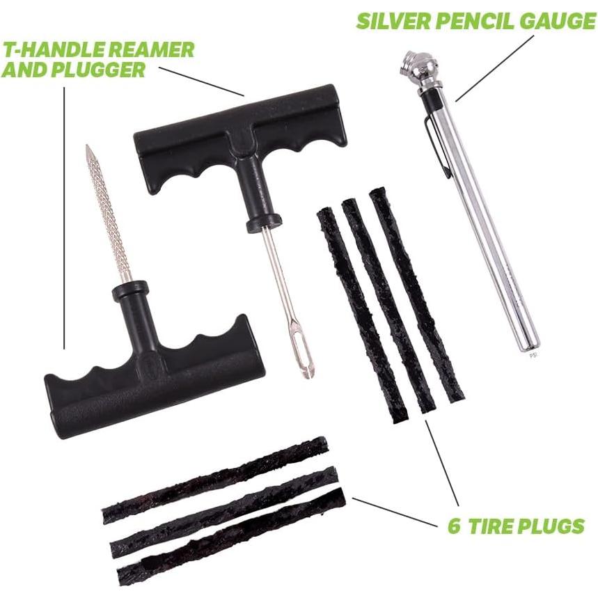 Kit de Reparación de Neumáticos Slime 20133, 9 Piezas