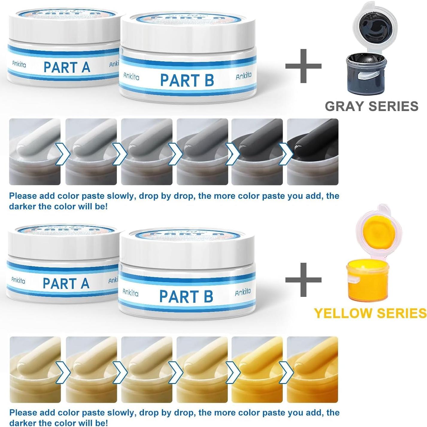 Kit de Reparación de Baños Ankita 3.7oz Fibra de Vidrio Impermeable