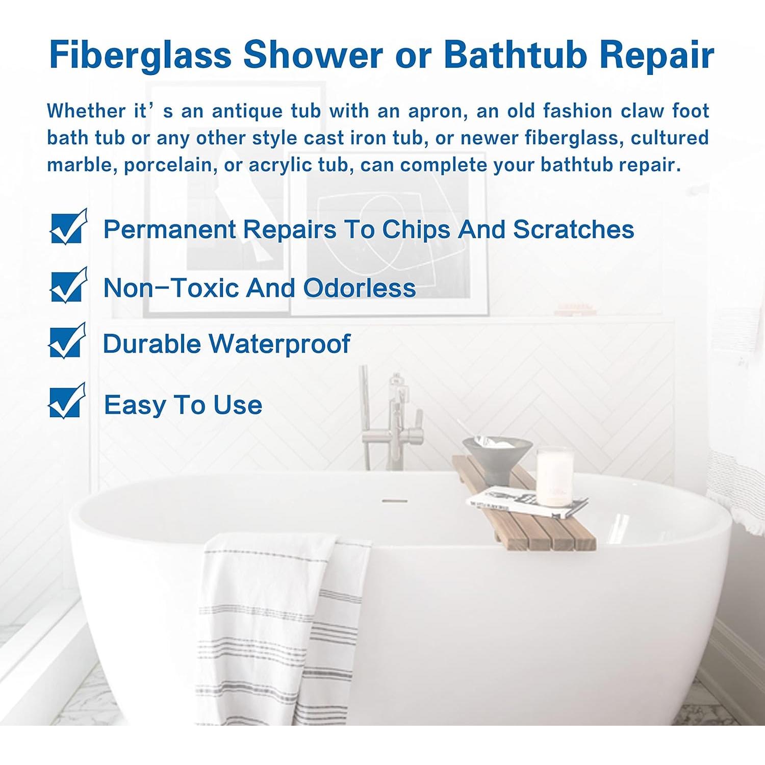 Kit de Reparación de Baños Ankita 3.7oz Fibra de Vidrio Impermeable